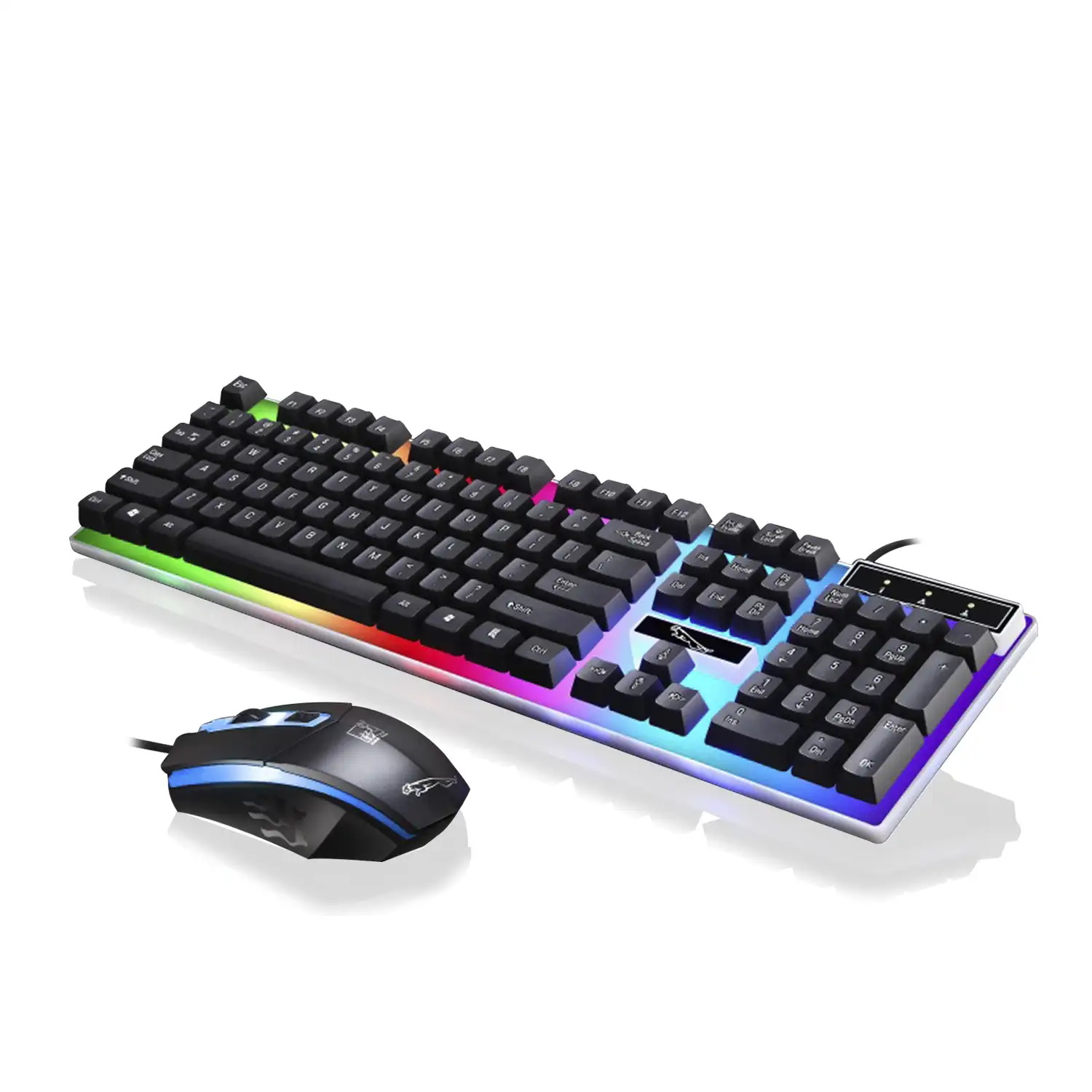 Pack gaming G21B de teclado y ratón con luces RGB.