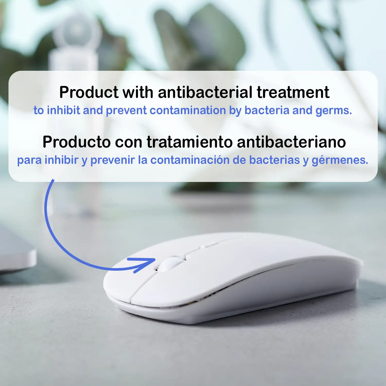 Ratón Supot óptico antibacteriano. DPI ajustable.