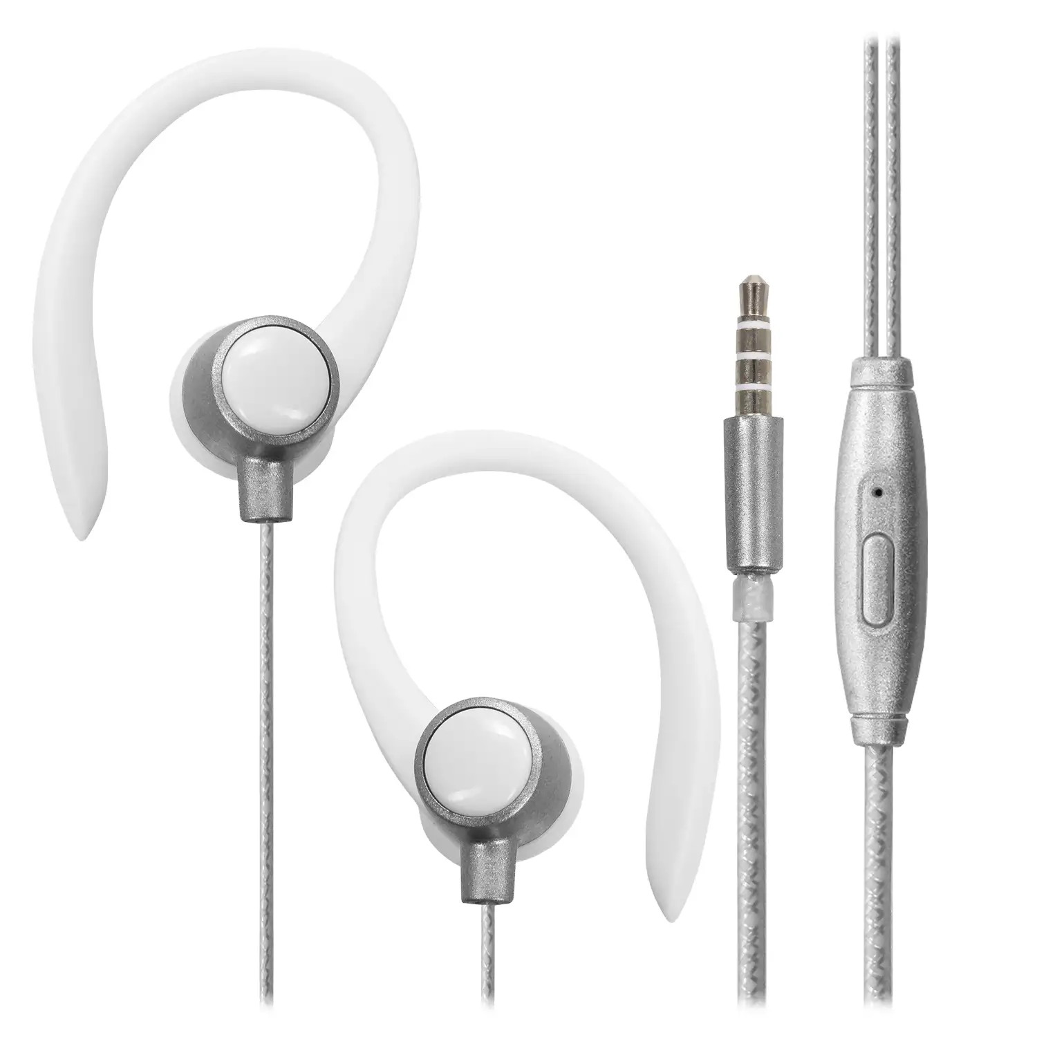 Auriculares EG-014 deportivos, máxima sujeción, con micro y botón de control incorporado.