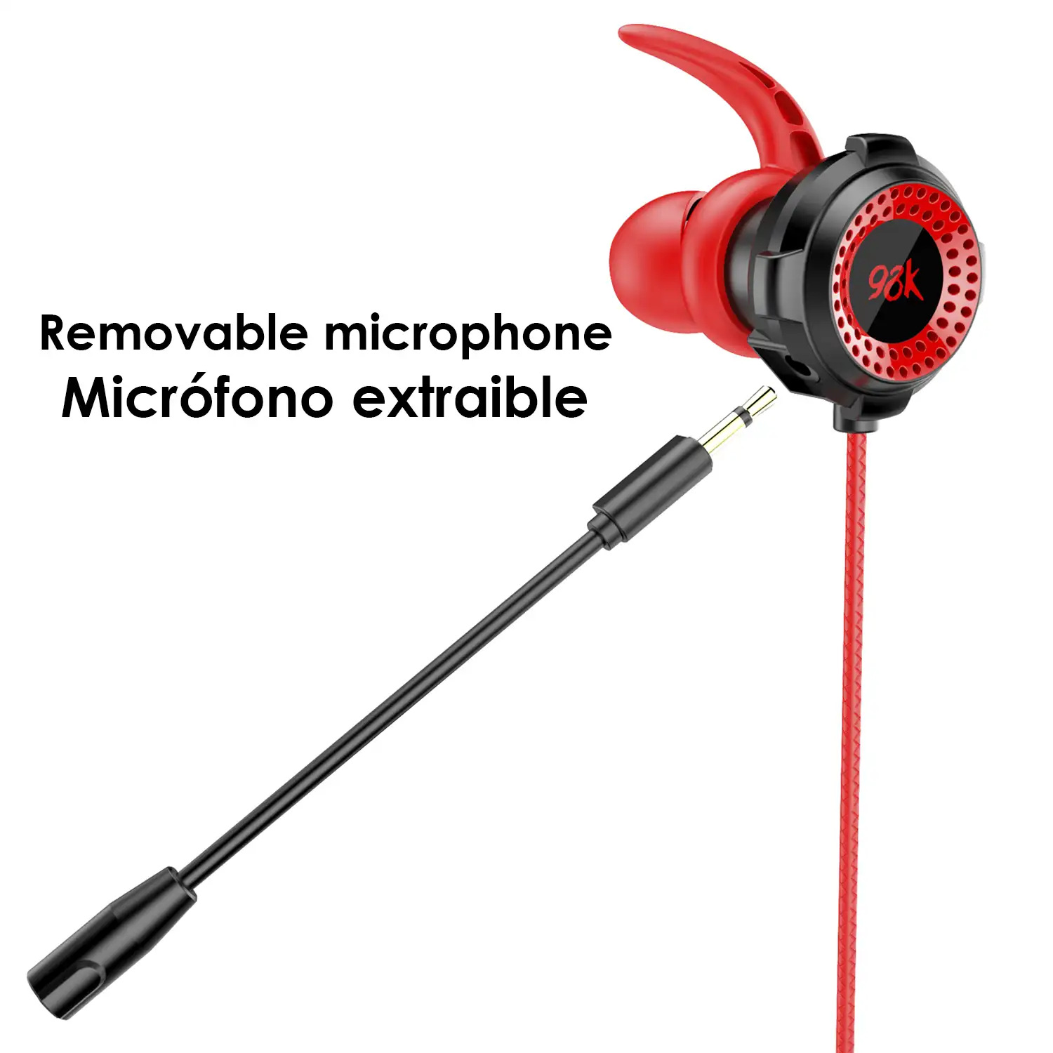Headset In-Ear G2000. Auriculares in-ear para videojuegos con micrófono extraíble. Xbox, PS4, tablet, móvil.