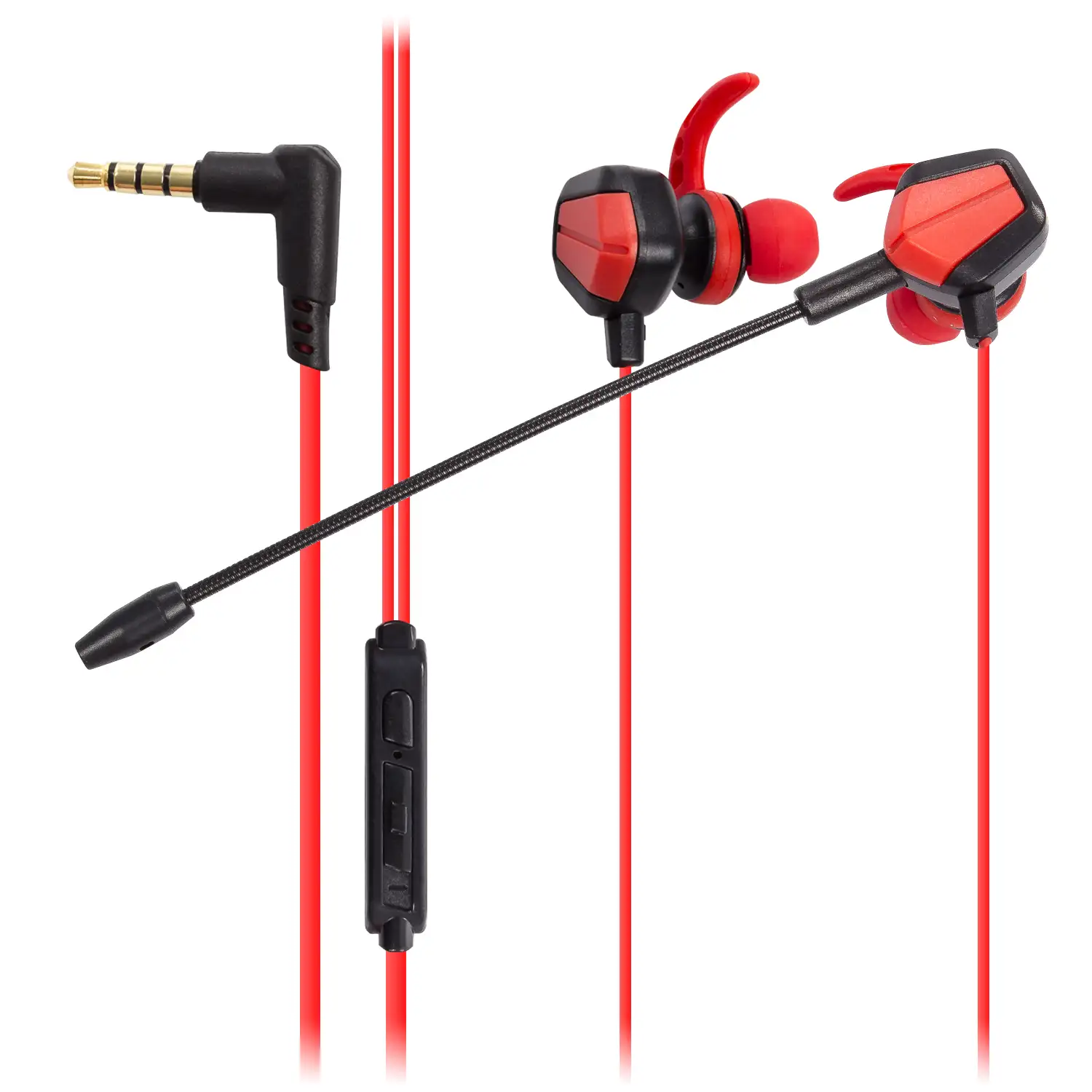 Headset In-Ear T7. Auriculares in-ear para videojuegos con micrófono dual y  extraíble, control de