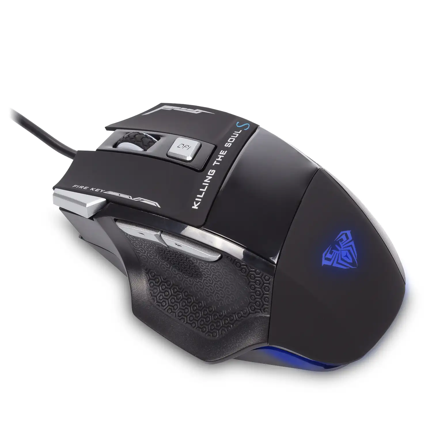 Ratón gaming Aula S1Z, hasta 4800DPI, sensor óptico, 125Hz. Botón de disparo e iluminación LED.