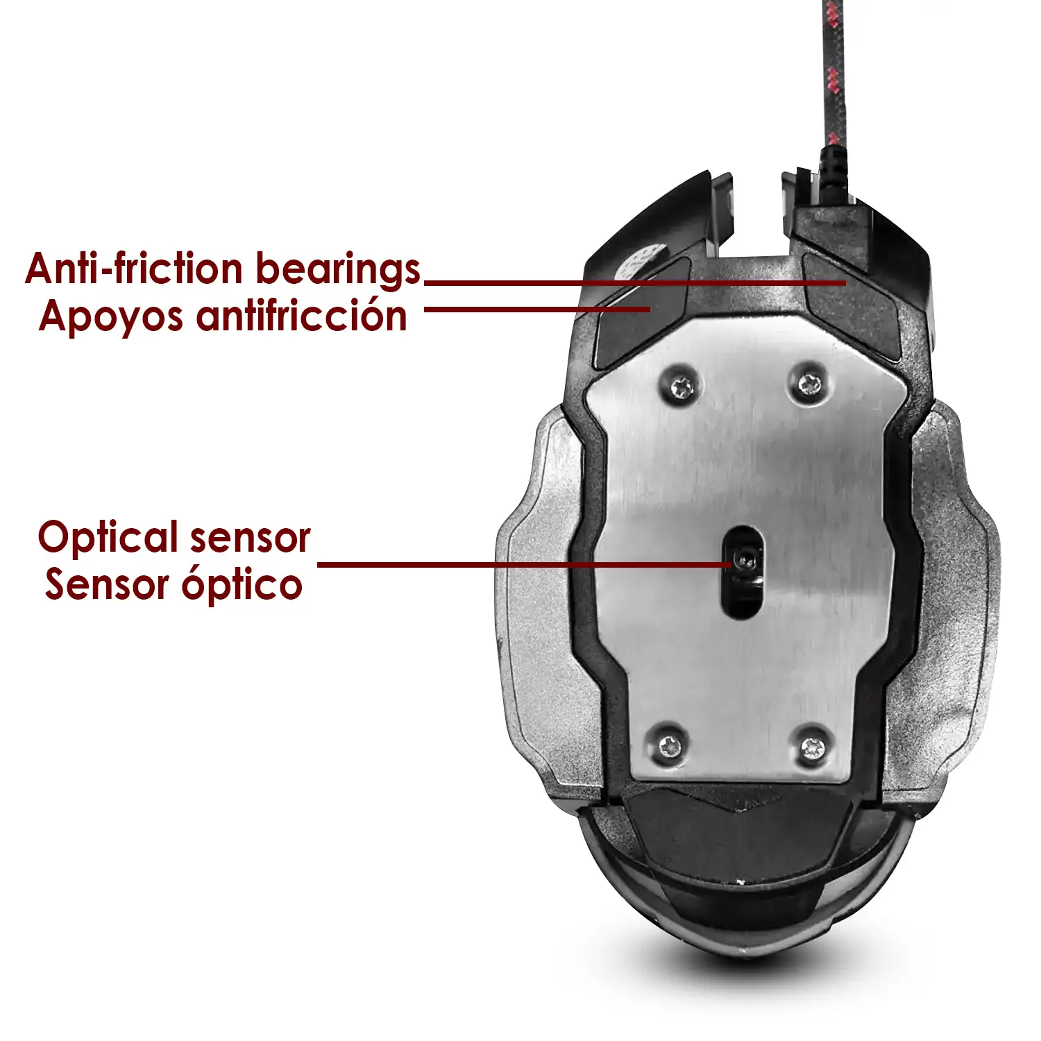 Ratón gaming X7, hasta 3200DPI, sensor óptico. Iluminación LED.