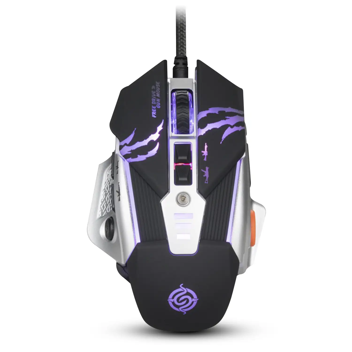 Ratón gaming G0, hasta 6400DPI, sensor óptico. Peso ajustable. Iluminación LED.