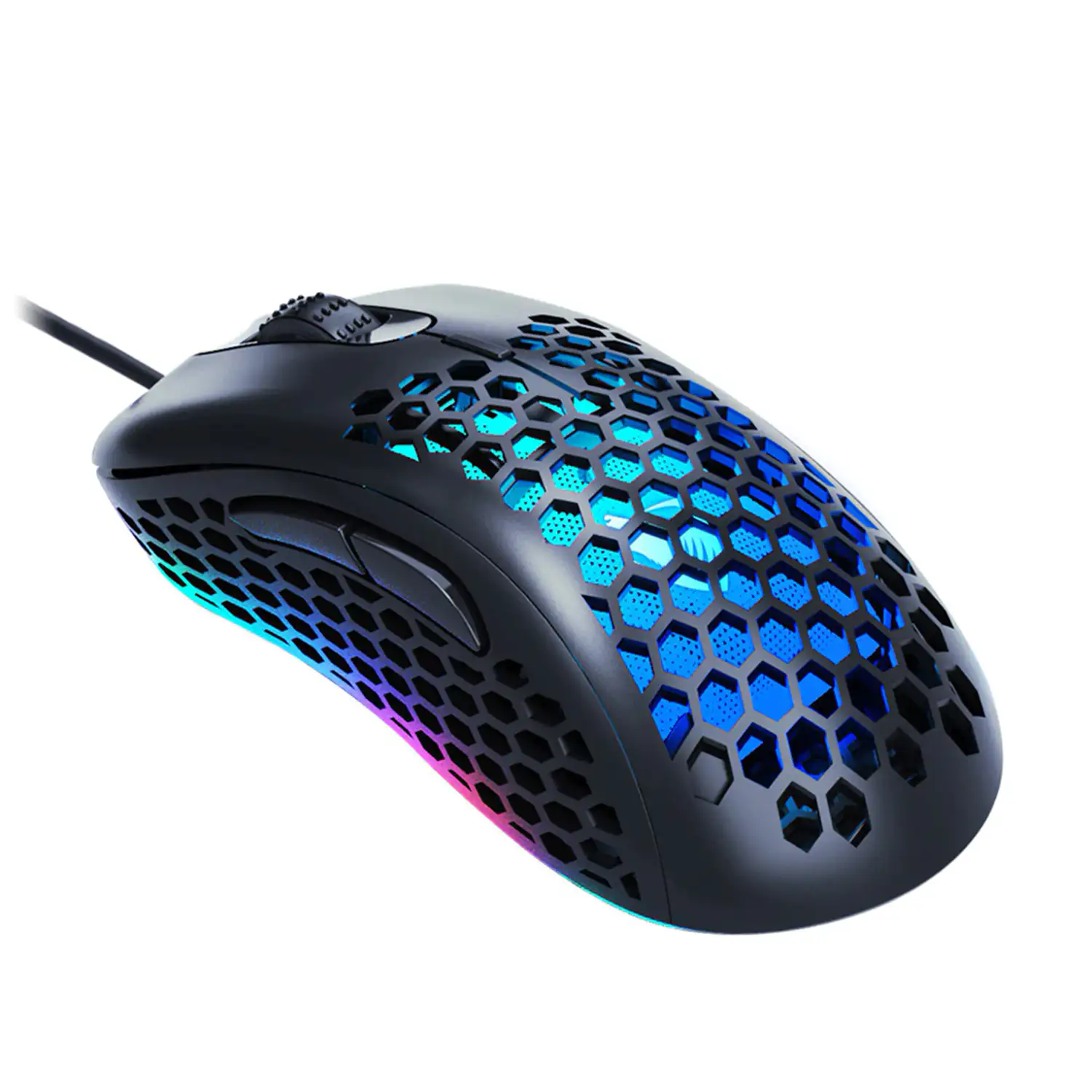 Ratón gaming M6S, hasta 3200DPI, sensor óptico, 125Hz - 4500fps. Hiper transpirable. Iluminación LED.