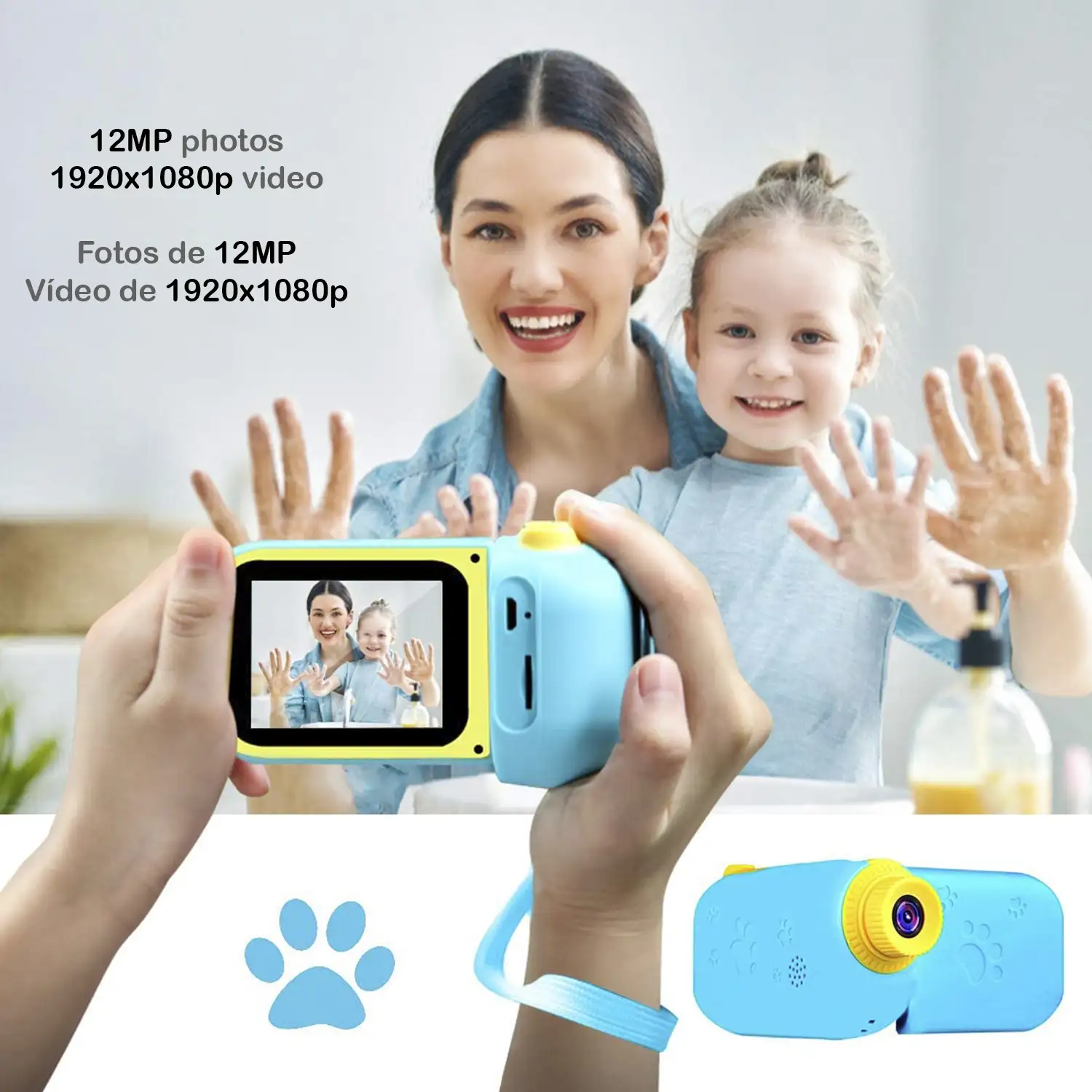 Cámara Digital Para Niños, Videocámara De Foto De Niños Con