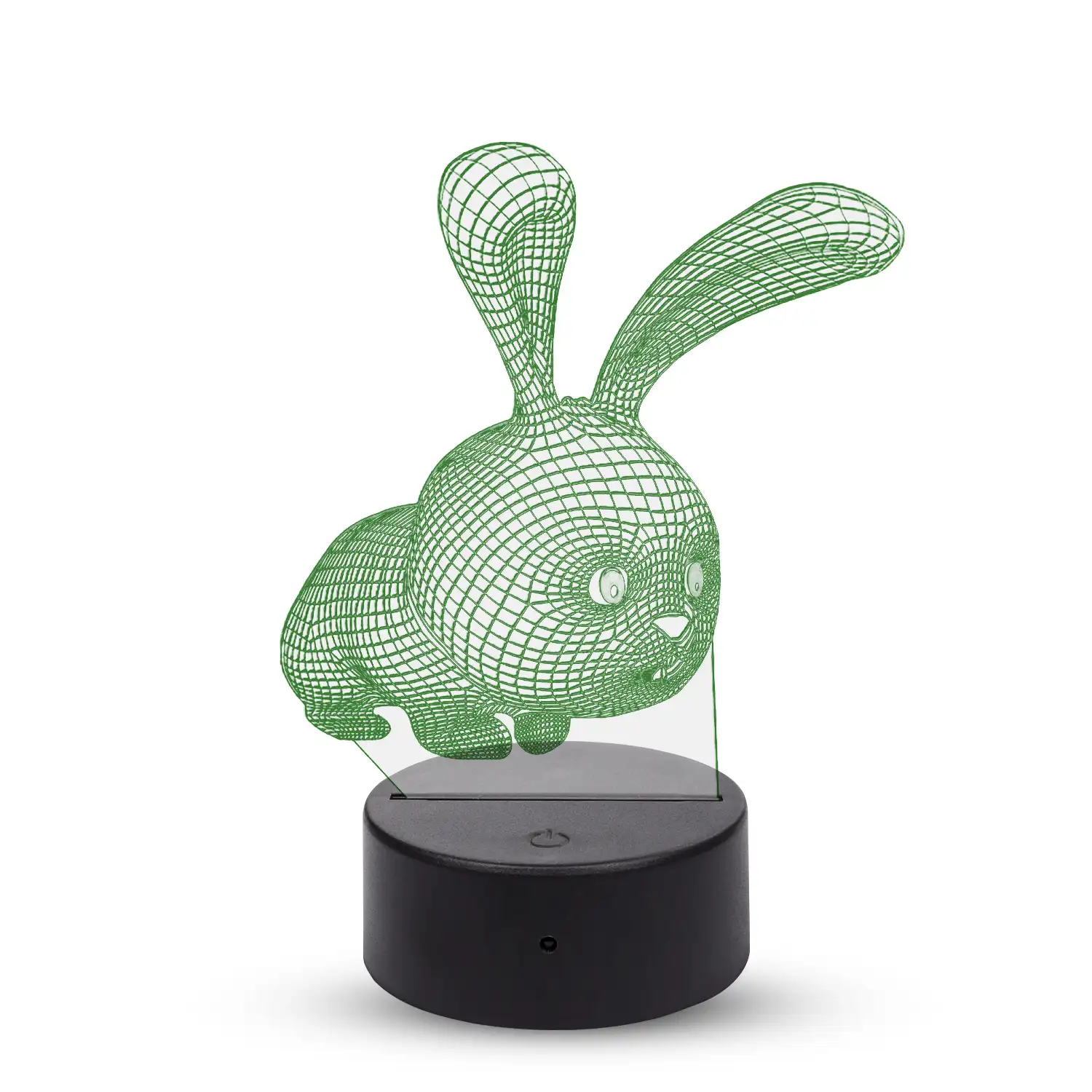 Lámpara ambiental efecto 3D, diseño Conejito. Luces RGB intercambiables, con efectos y mando a distancia.