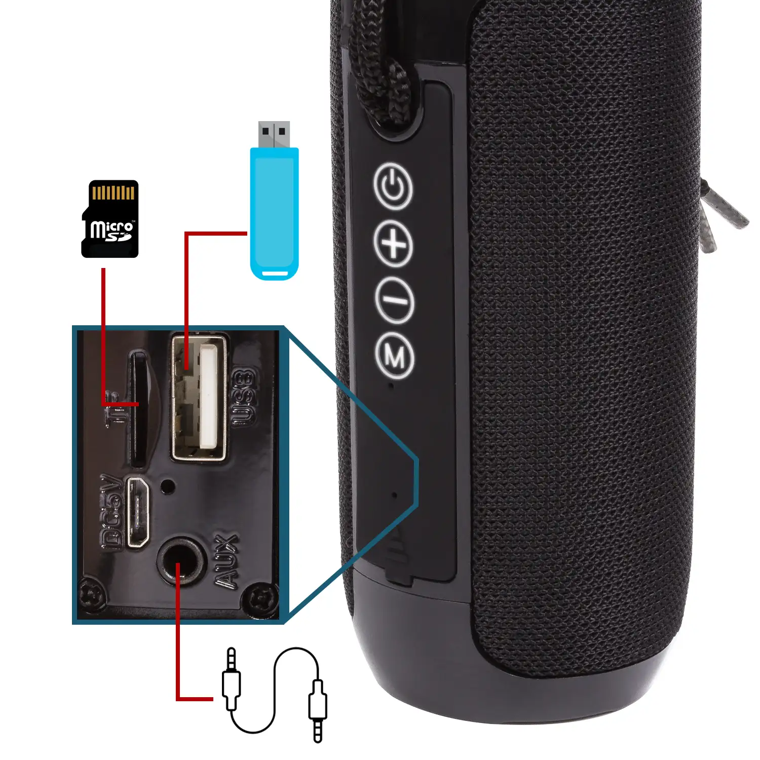 Altavoz portátil Boombox YD-668 Bluetooth 4.2. Entrada USB, tarjeta micro  SD y jack 3.5. Radio FM.