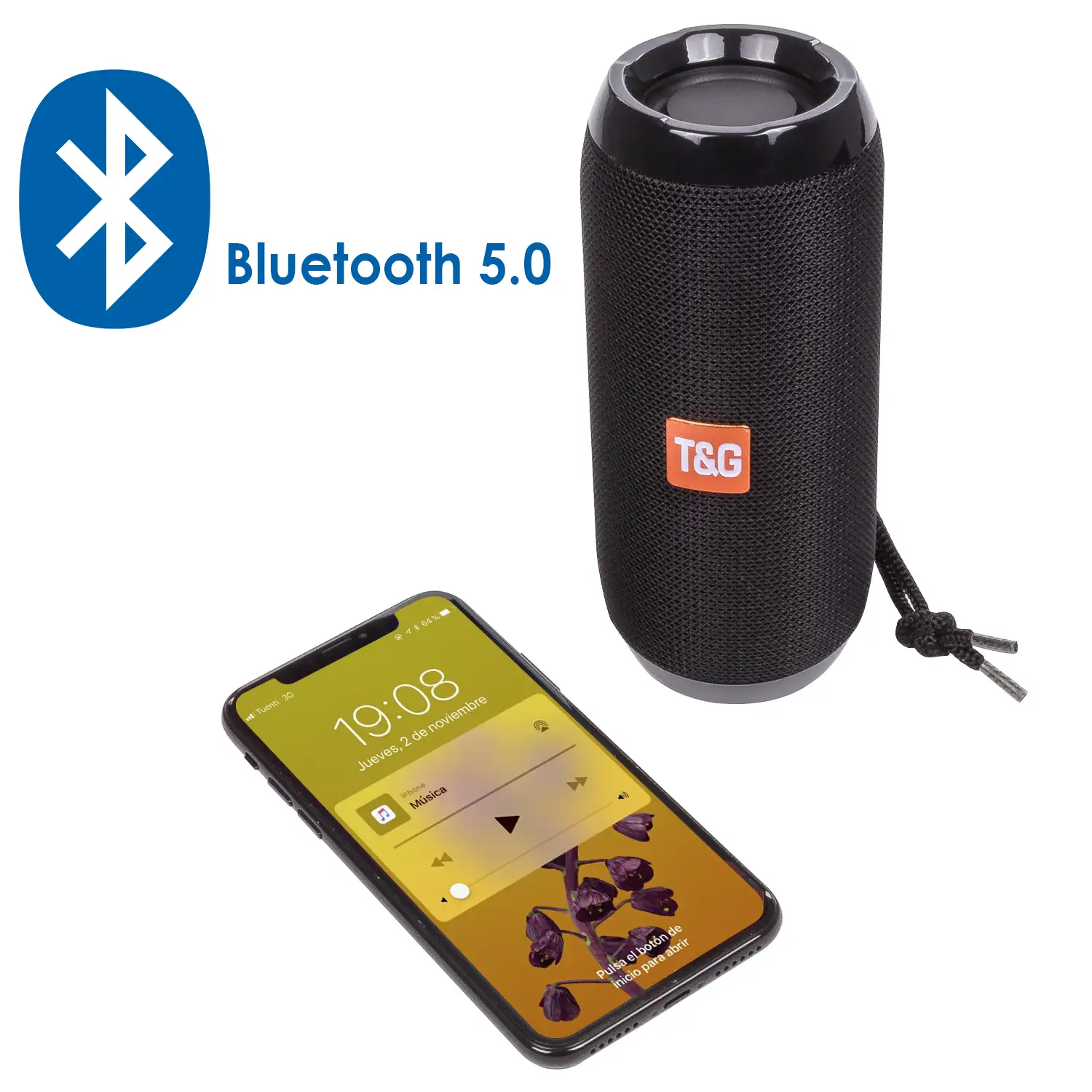 Altavoz A117 Bluetooth portátil. Lector USB, micro SD, radio FM y manos  libres. Entrada auxiliar jack