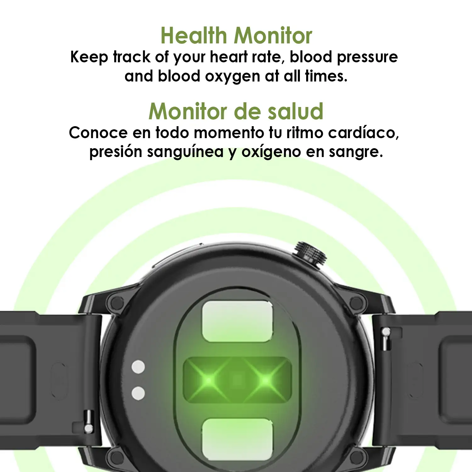 Smartwatch S31 con pulsera de acero, termómetro corporal, monitor de tensión y oxígeno en sangre. 7 modos deportivos. Notificaciones en pantalla.