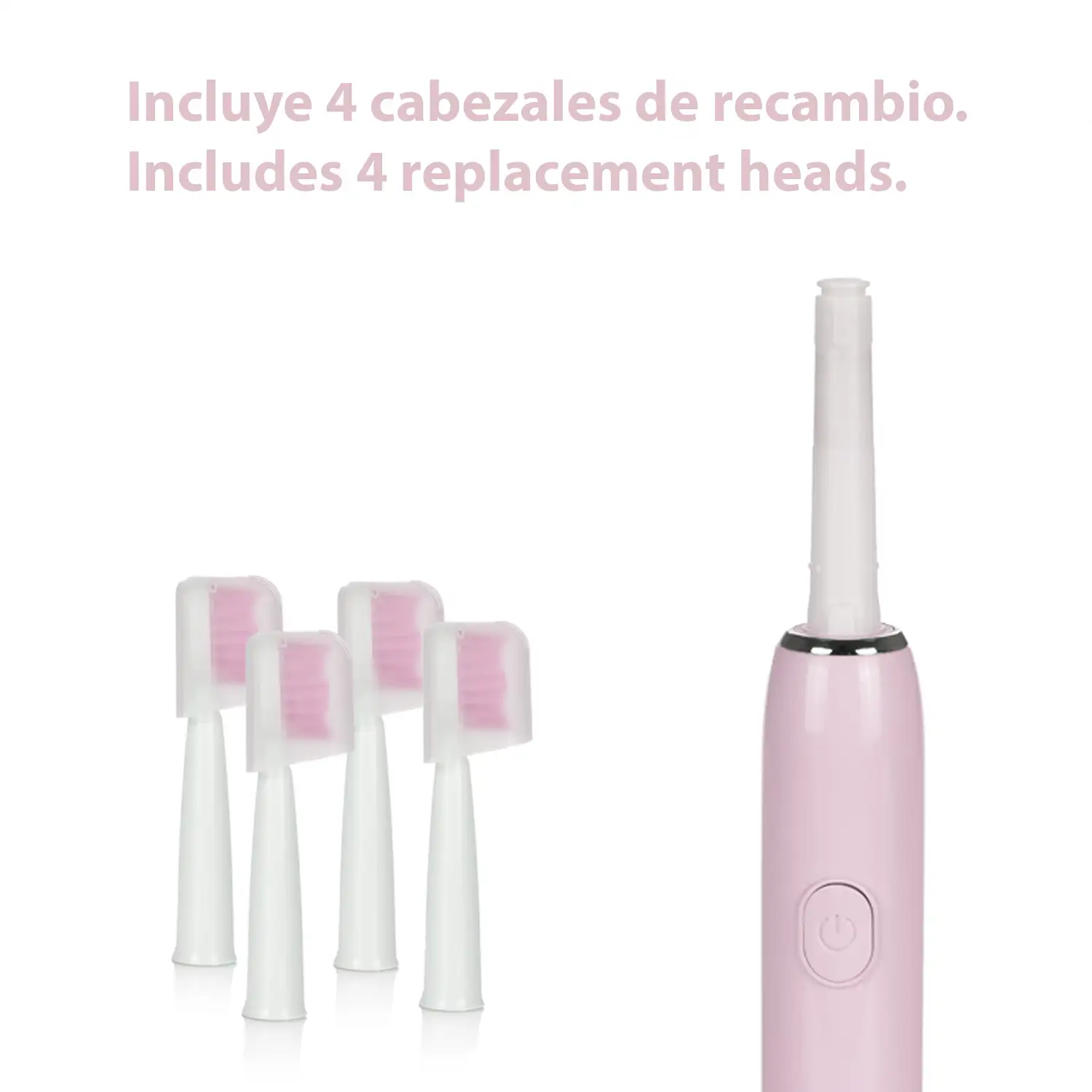 Cepillo de dientes eléctrico sónico ET02. Modos limpiar, pulir y blanquear. Incluye 4 cabezales.