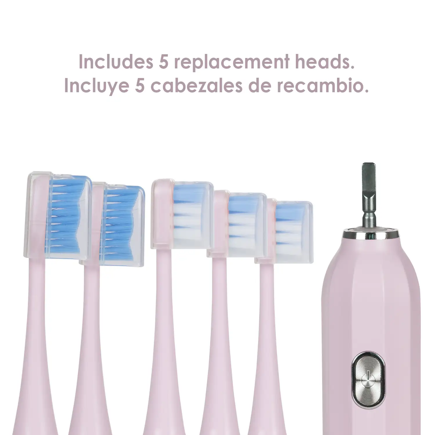 Cepillo de dientes eléctrico sónico ET05. Incluye 5 cabezales.