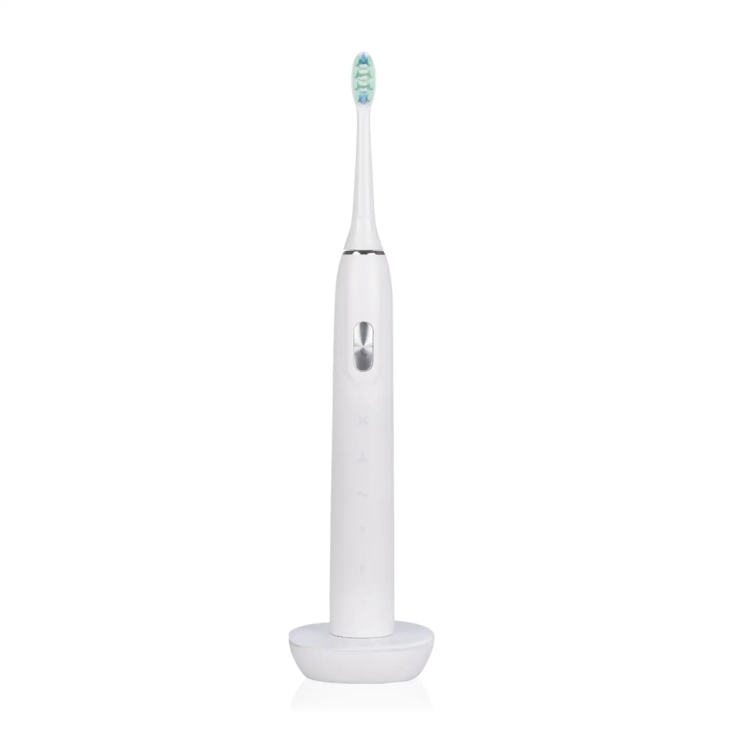 Cepillo dental eléctrico sónico ET06 con 4 modos de cepillado y base de carga. Incluye 2 cabezales.