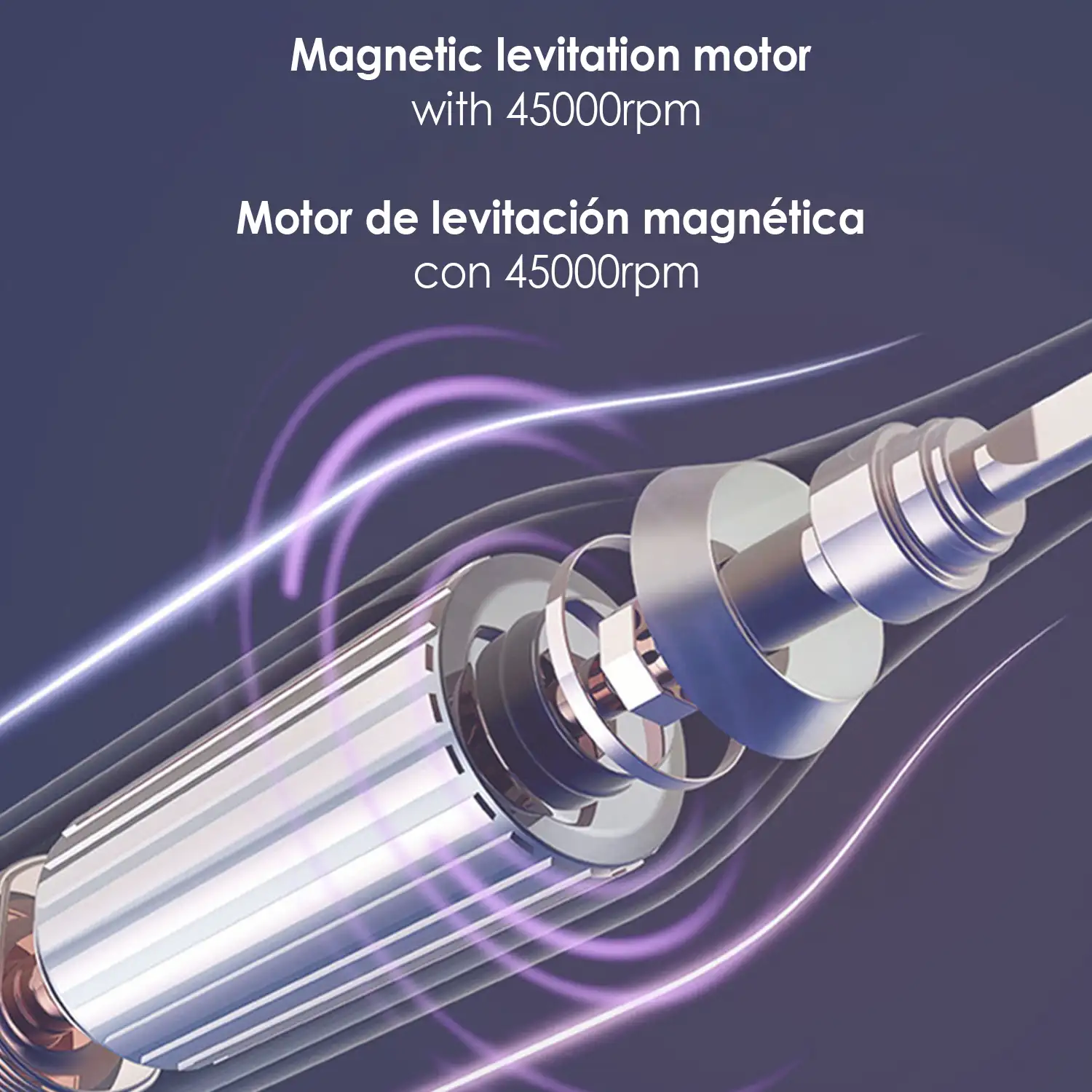 Cepillo dental eléctrico sónico ET06 con 4 modos de cepillado y base de carga. Incluye 2 cabezales.