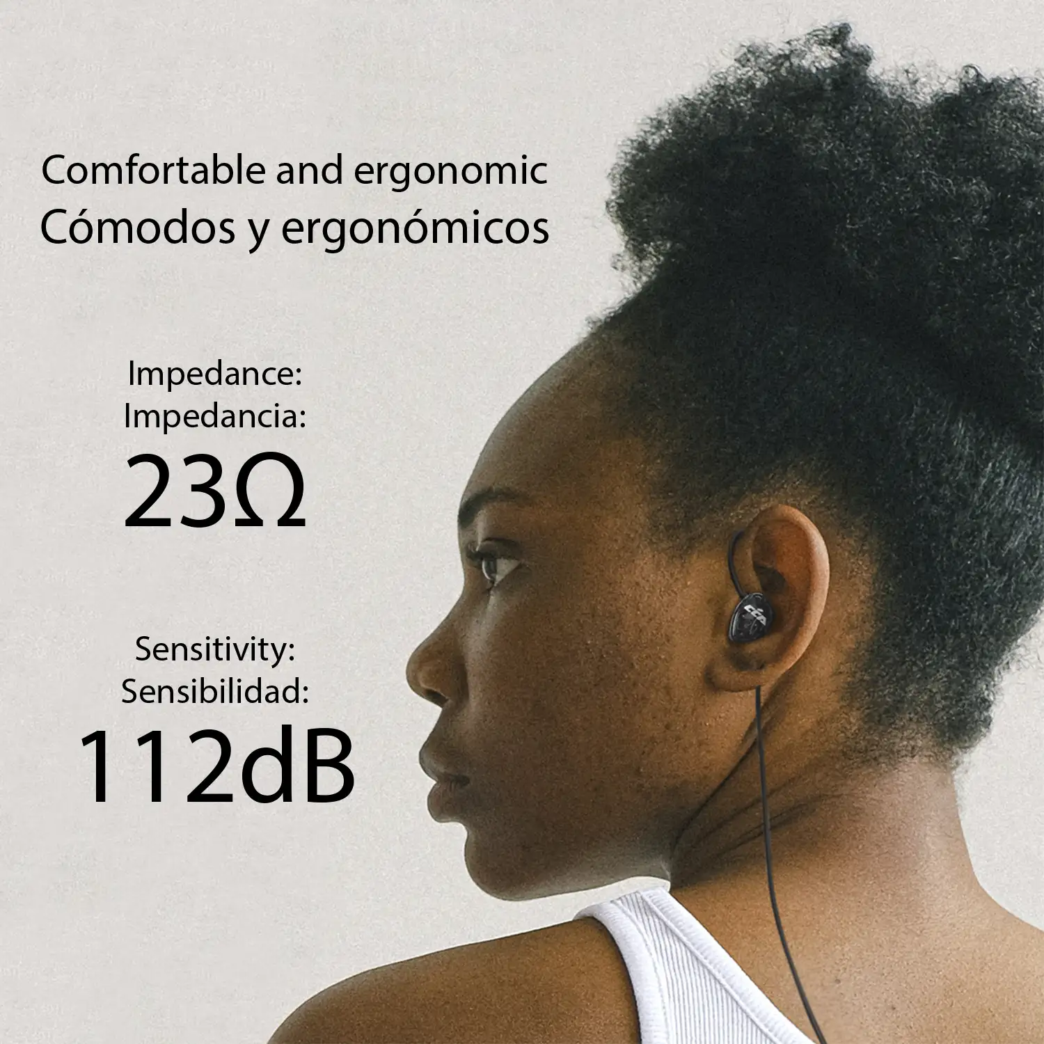 Auriculares dinámicos in-ear CCA CSA de alta fidelidad.