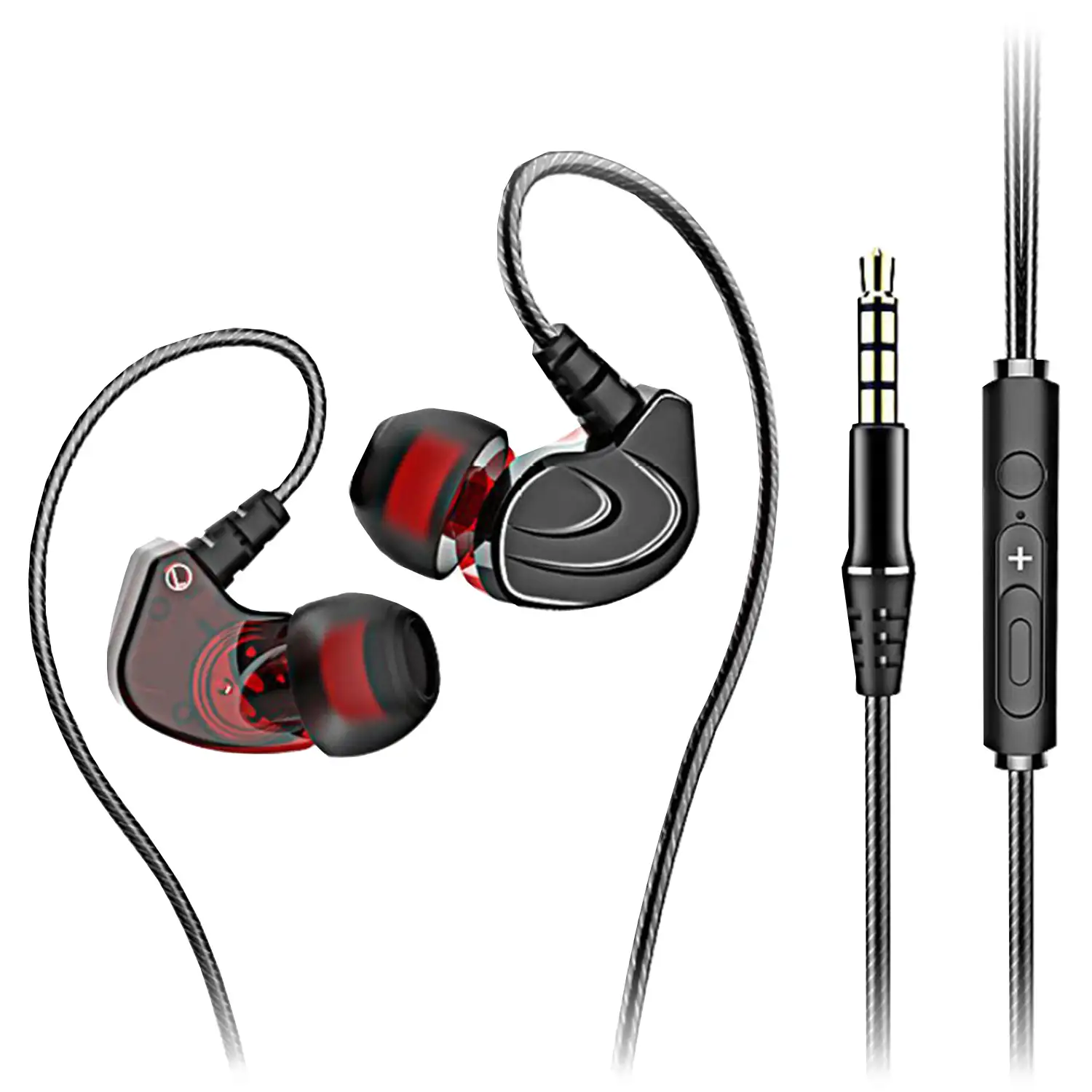 Auriculares in-ear S200 con cable, micro y control de volumen.