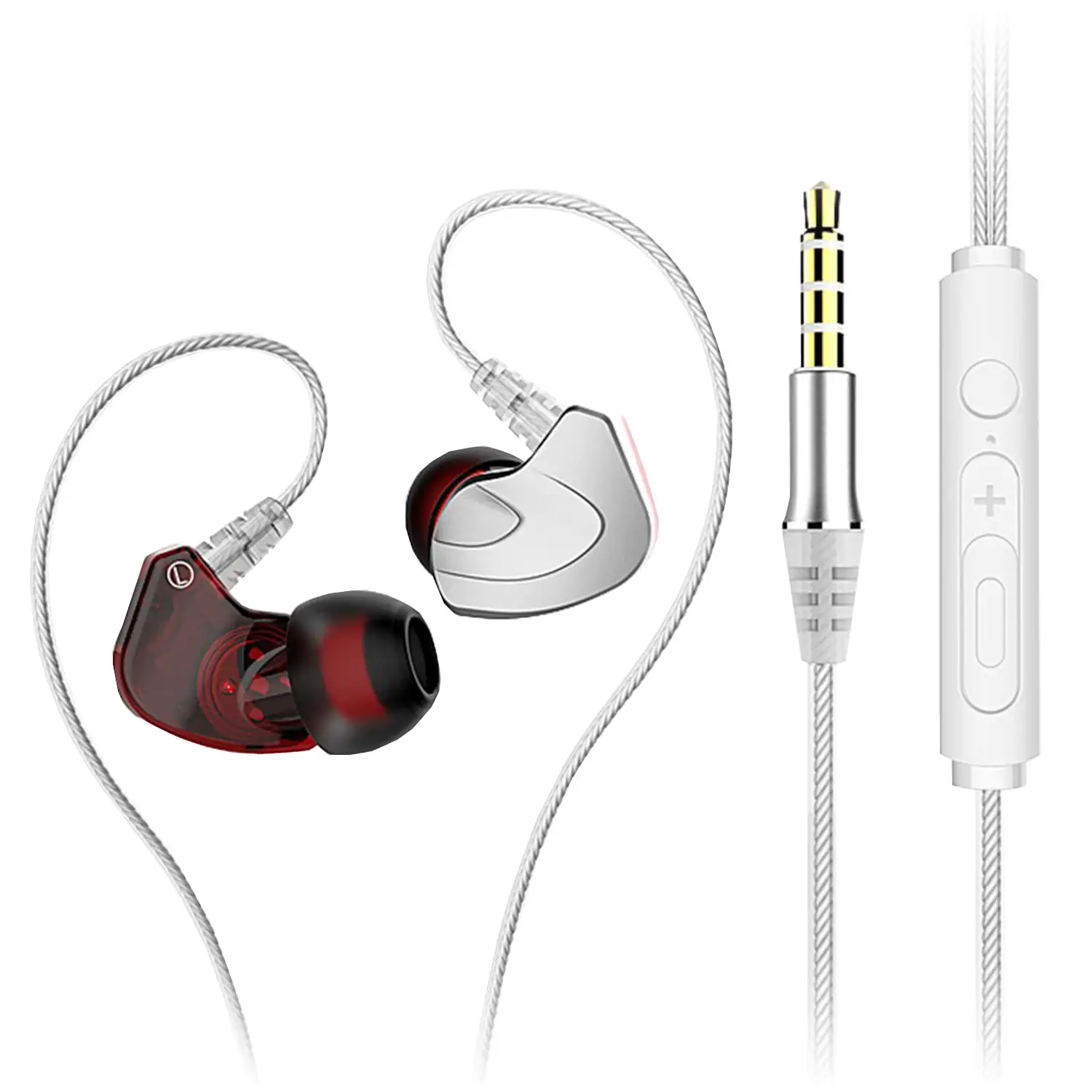 Auriculares in-ear S200 con cable, micro y control de volumen.