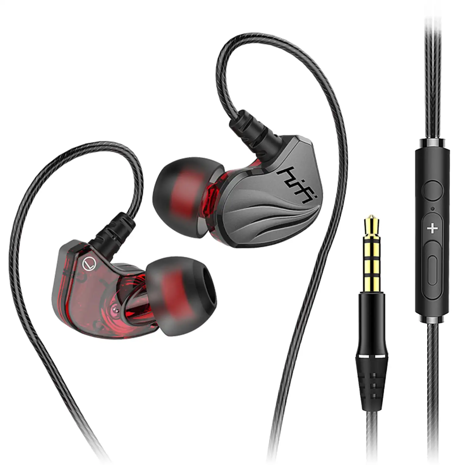 Auriculares in-ear S2000 HiFi con cable, micro y control de volumen.