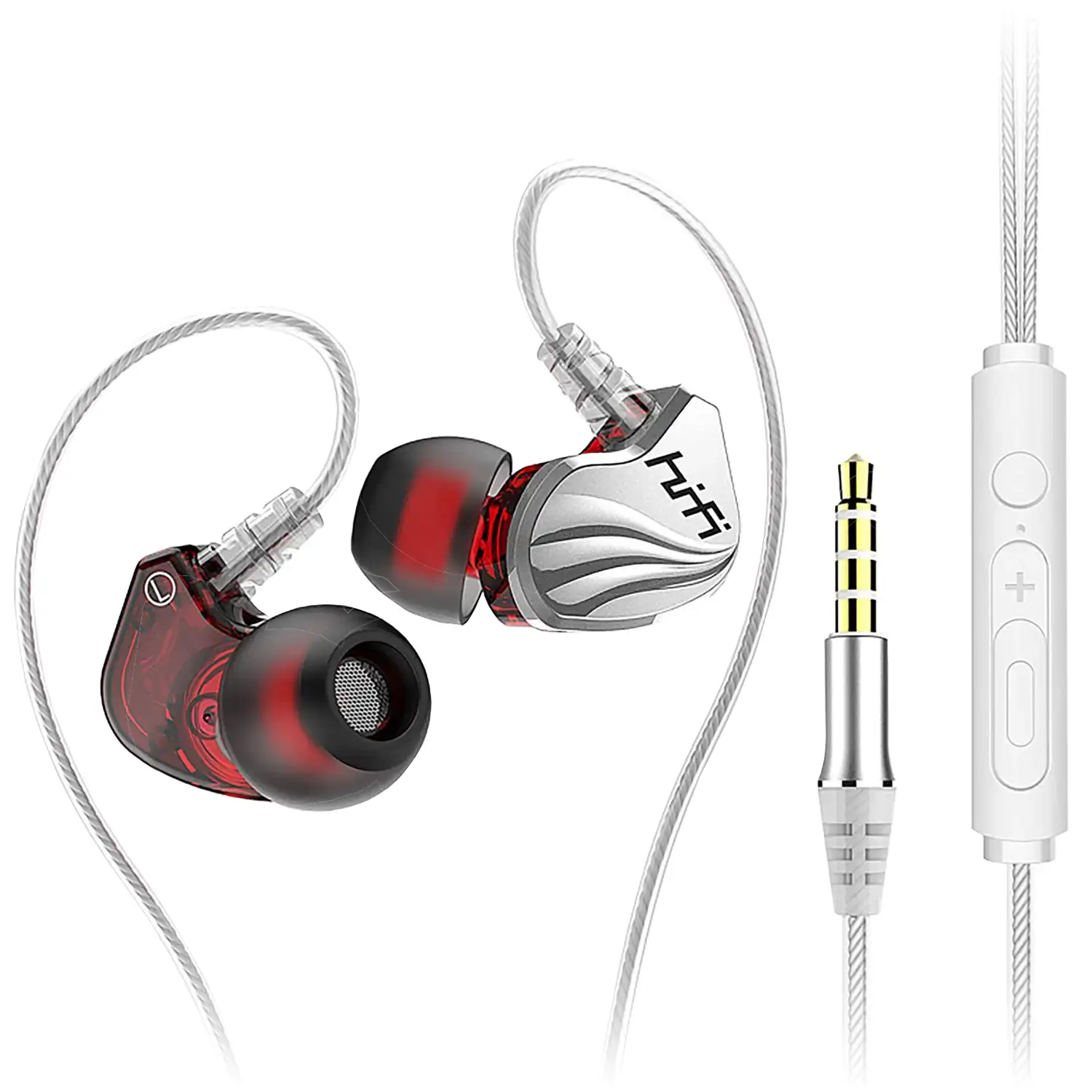 Auriculares in-ear S2000 HiFi con cable, micro y control de volumen.