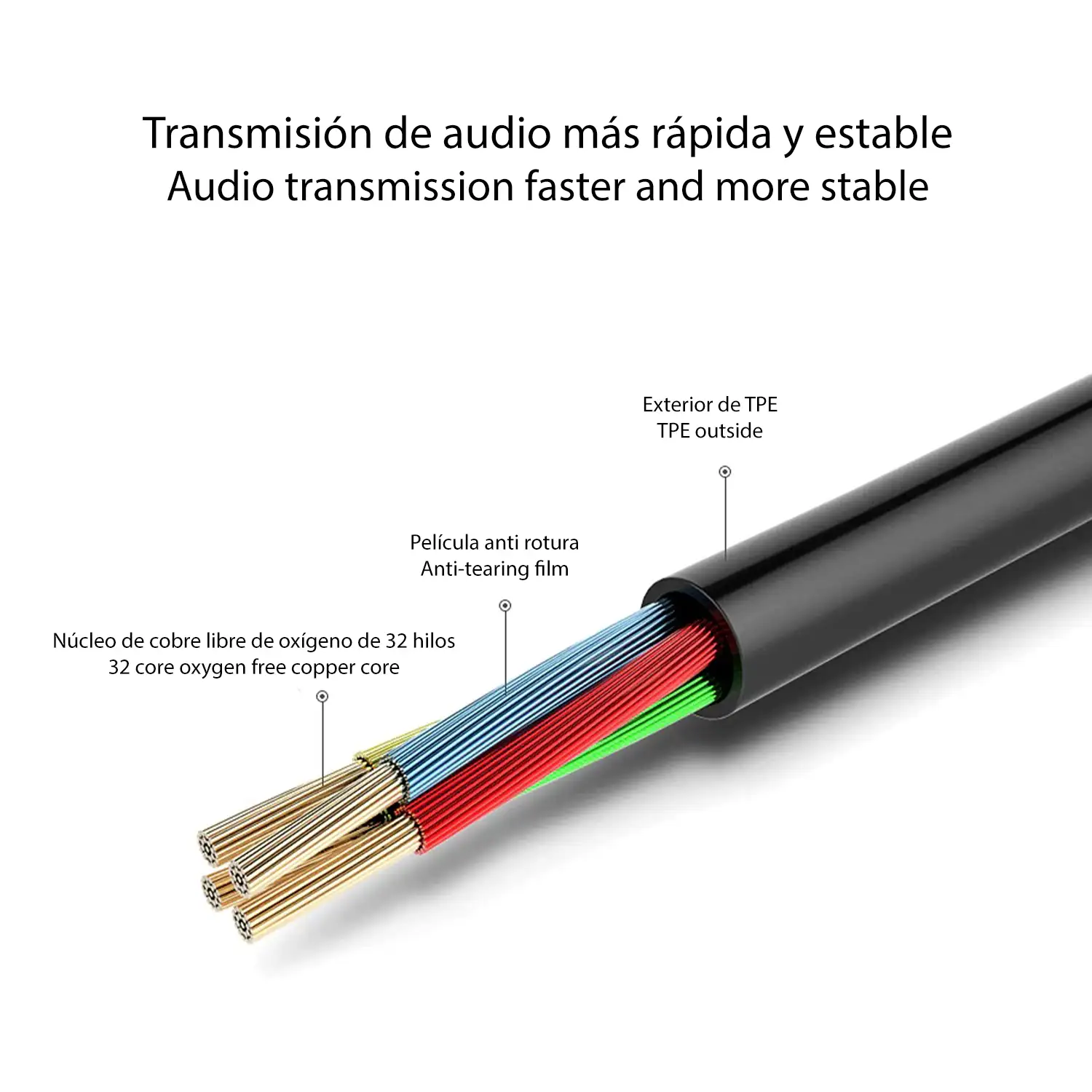 Auriculares in-ear S2000 HiFi con cable, micro y control de volumen.