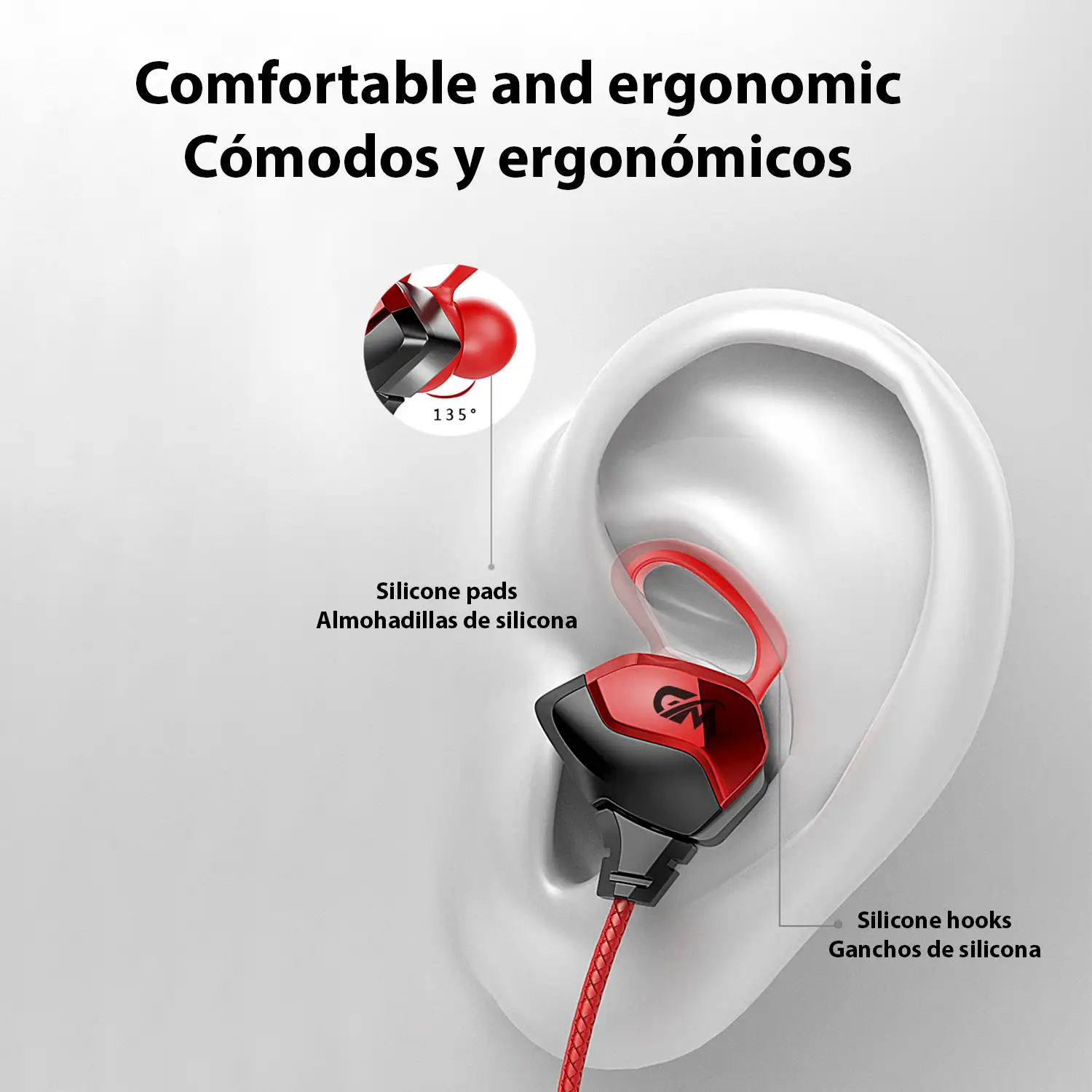 Headset In-Ear G3000. Auriculares con cable especiales gaming con micrófono extraíble. Xbox, PS4, PC, tablet, móvil.