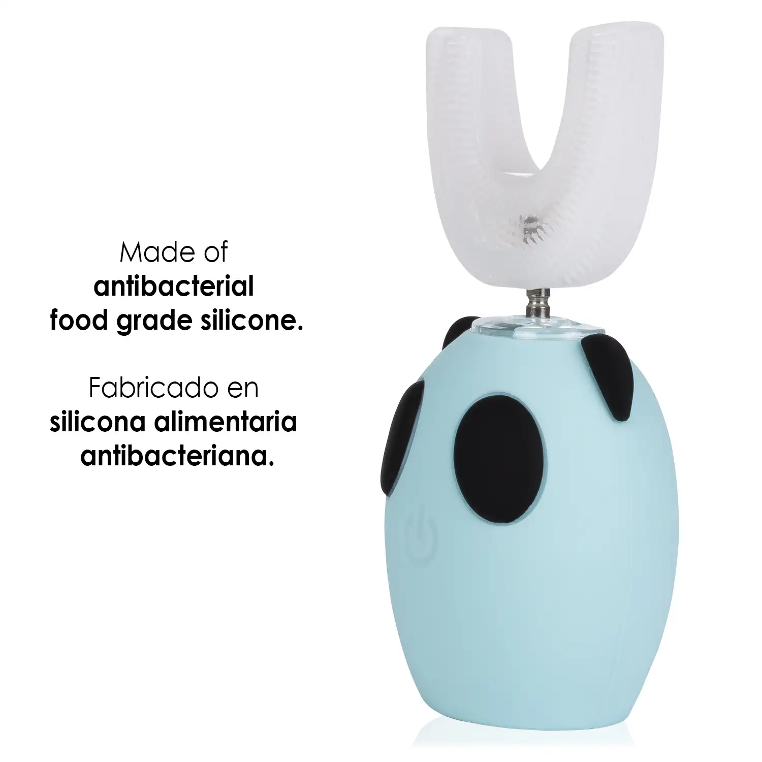 Cepillo de dientes infantil ET08 en forma de U eléctrico sónico. 3 modos de cepillado y luz esterilizadora.