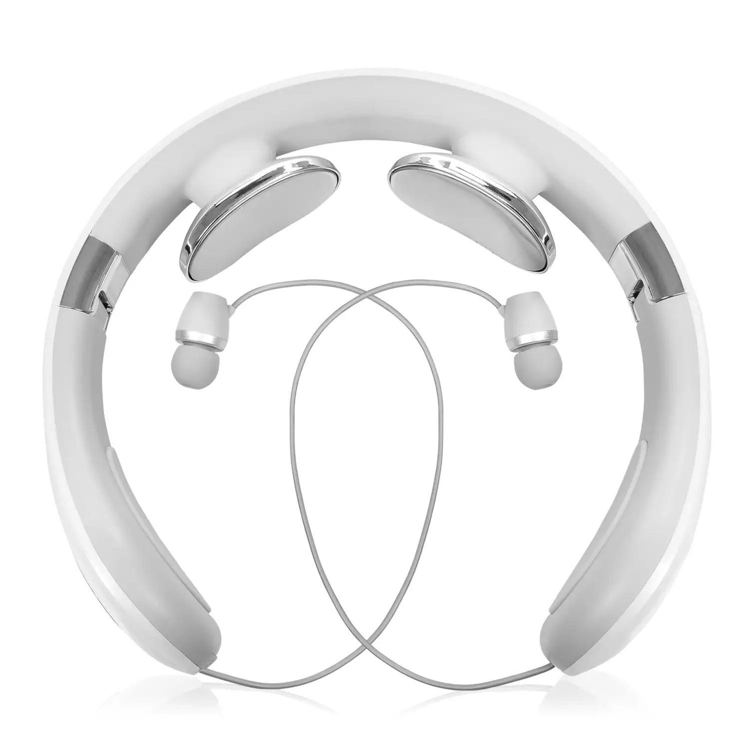 Masajeador de cuello inteligente con auriculares Bluetooth 5.0.