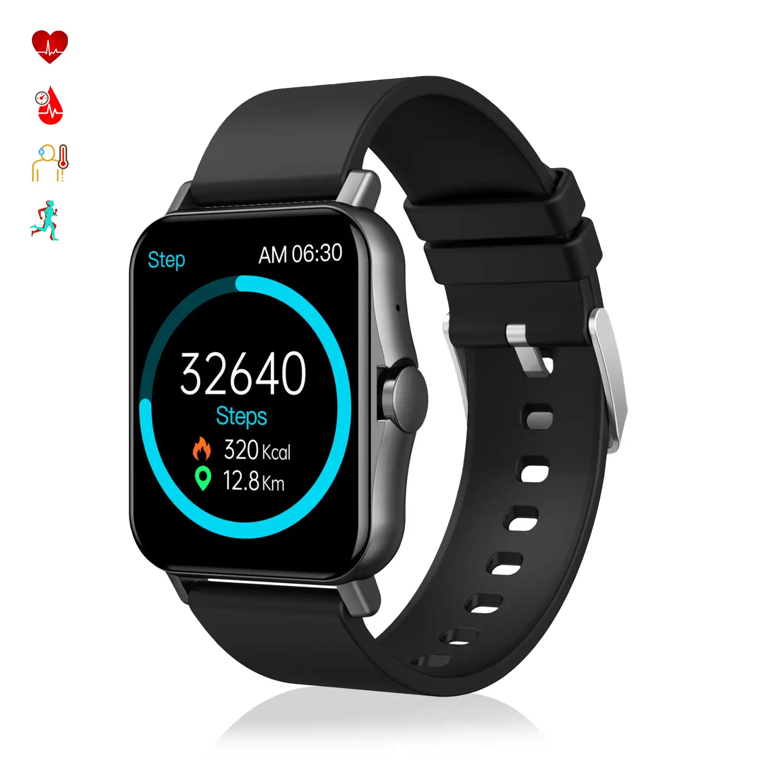 Smartwatch ZW23 con termómetro corporal, tensión y O2 en sangre. Incluye 15 modos deportivos.