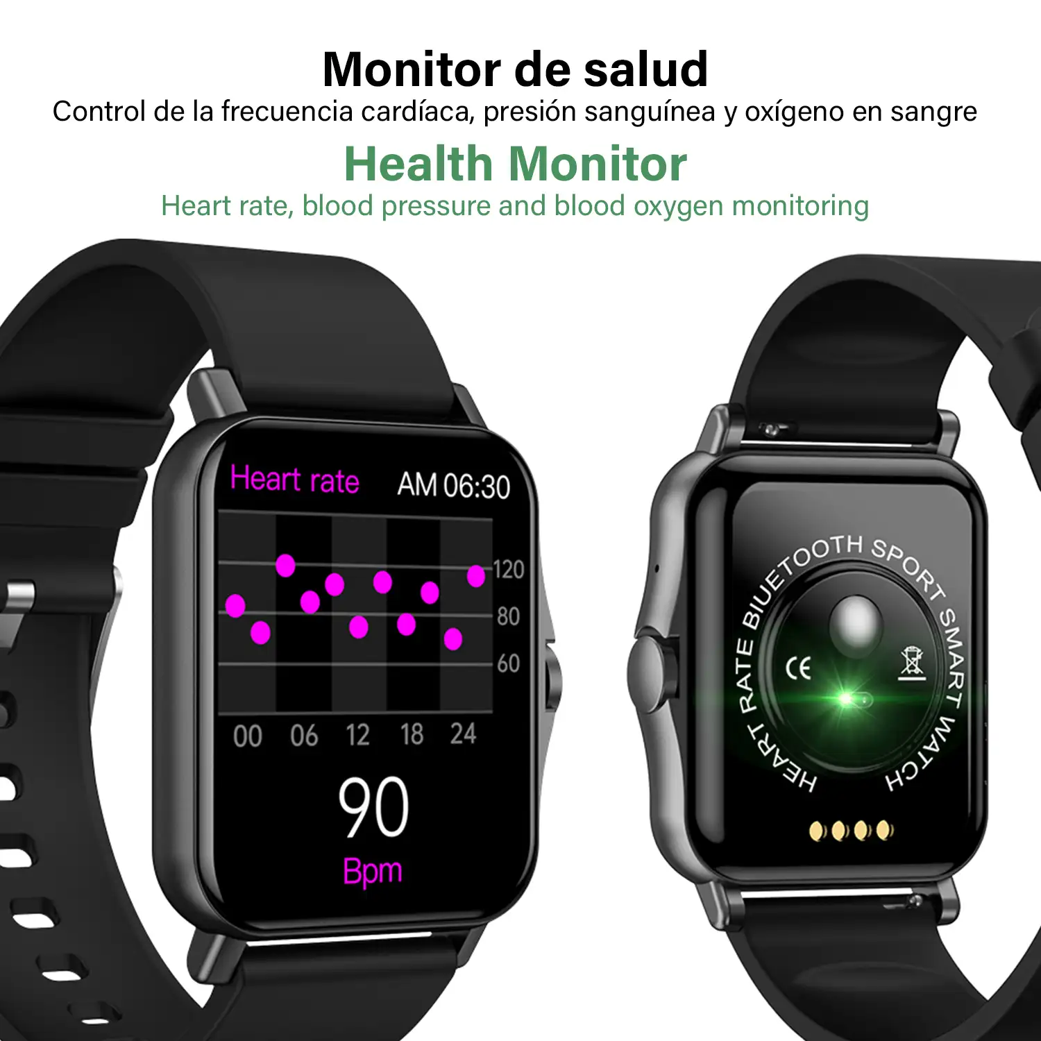 Smartwatch ZW23 con termómetro corporal, tensión y O2 en sangre. Incluye 15 modos deportivos.