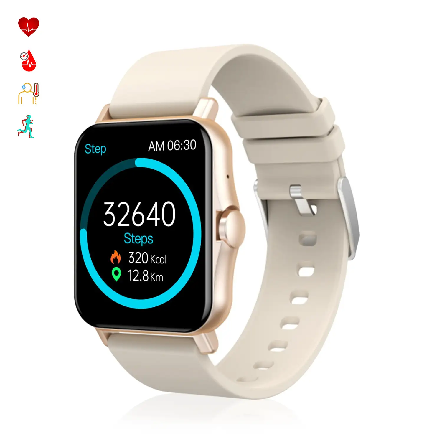 Smartwatch ZW23 con termómetro corporal, tensión y O2 en sangre. Incluye 15 modos deportivos.