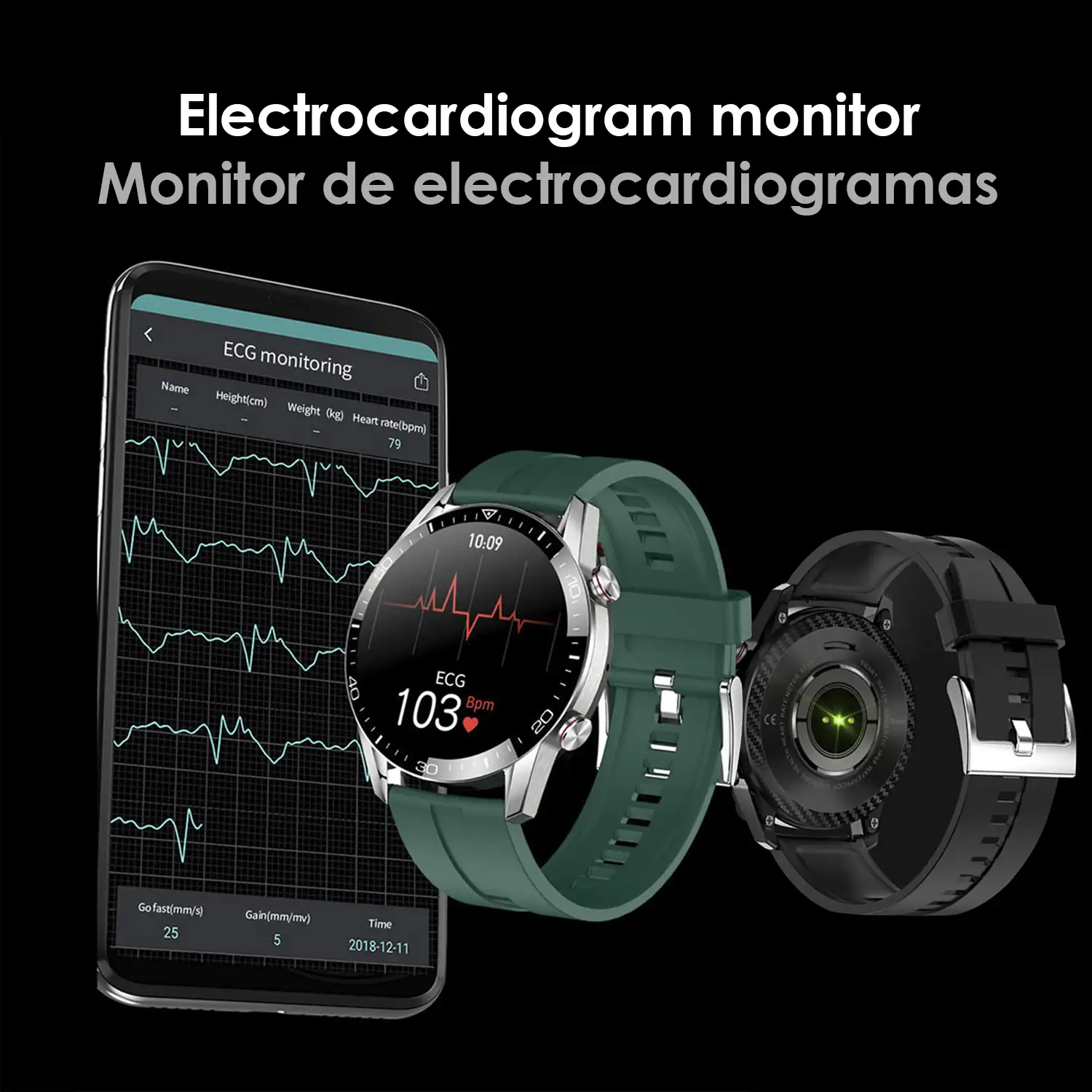 Smartwatch TK28 con monitor cardíaco, tensión y O2 en sangre. Varios modos deportivos.