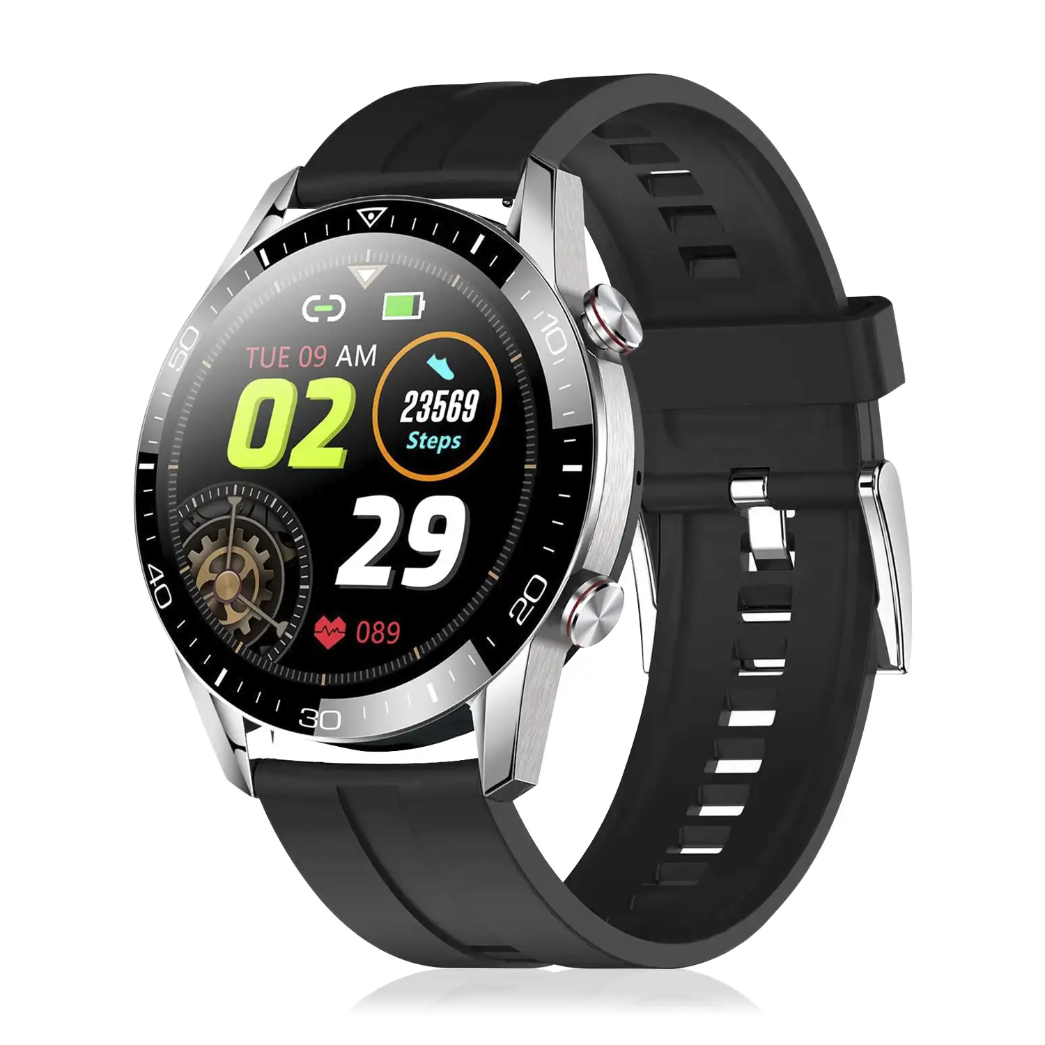 Smartwatch TK28 con monitor cardíaco, tensión y O2 en sangre. Varios modos deportivos.