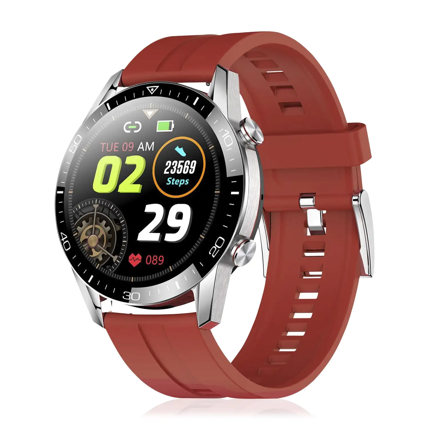 Smartwatch TK28 con monitor cardíaco, tensión y O2 en sangre. Varios modos deportivos.