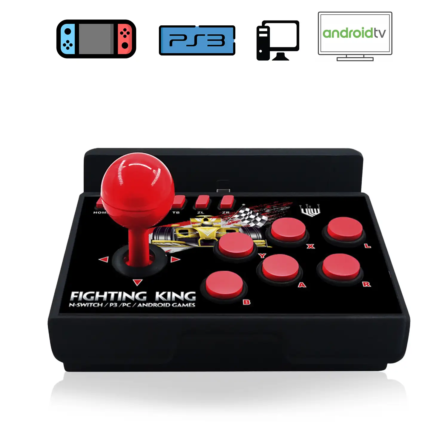 Joystick NS-007 gaming arcade de control para Nintendo Switch, PS3, PC y Android TV.