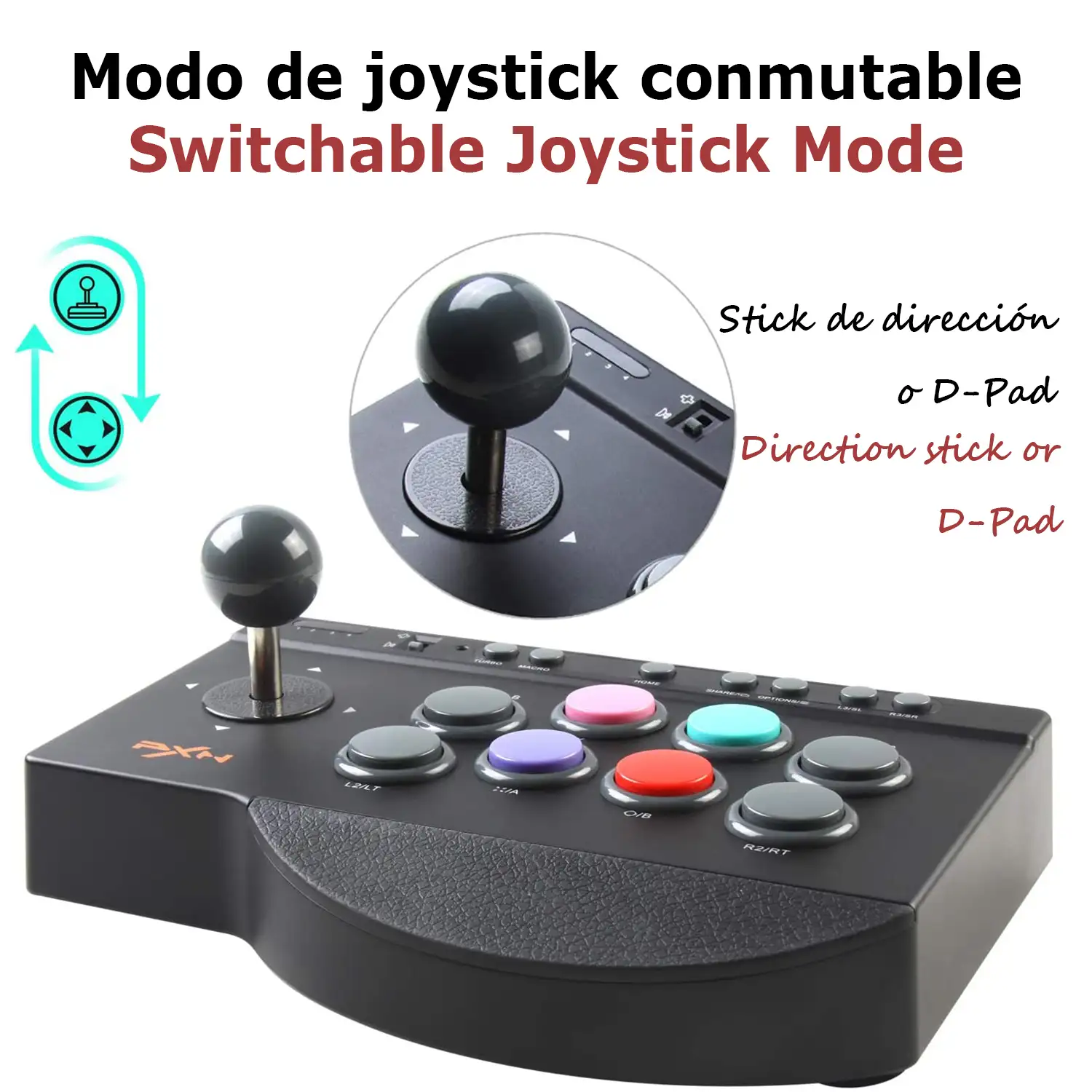 Arcade Joystick 7 en 1 para PS4 Switch Xbox One 360 PC Android PS3