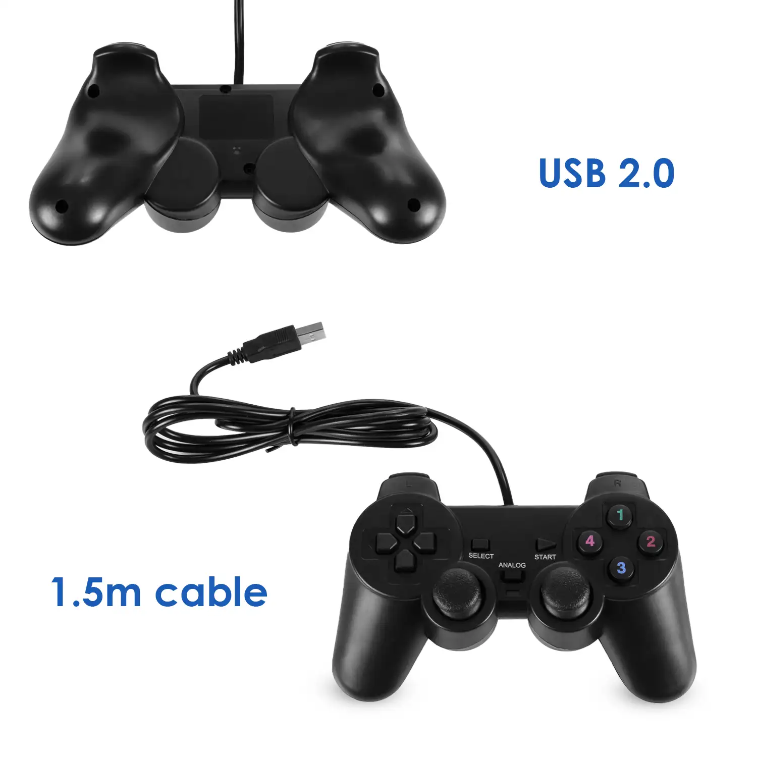 Mando USB con vibración compatible con PC / PS3.