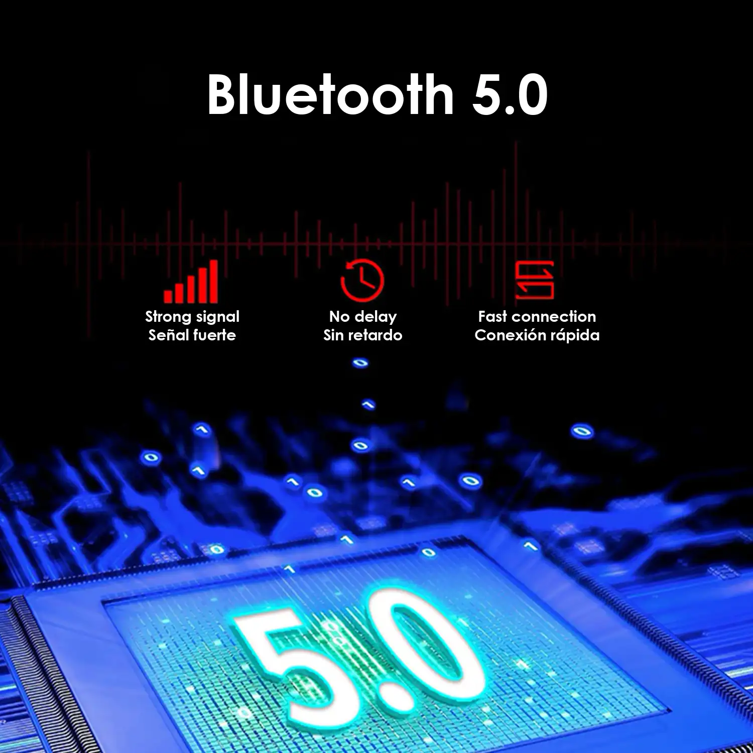 Auriculares TWS Air2Pro Bluetooth 5.0, controles táctiles. Base de carga 280mAh.