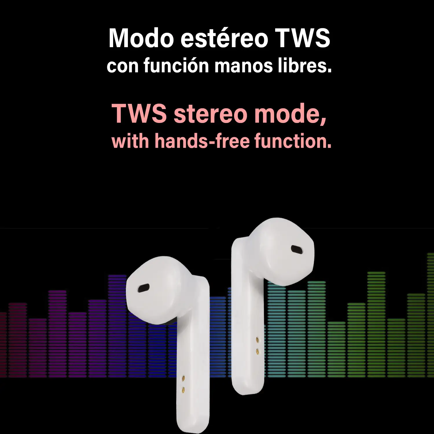 Auriculares TWS L12 Bluetooth 5.1, control táctil. Base de carga con indicador de carga, 200mAh.