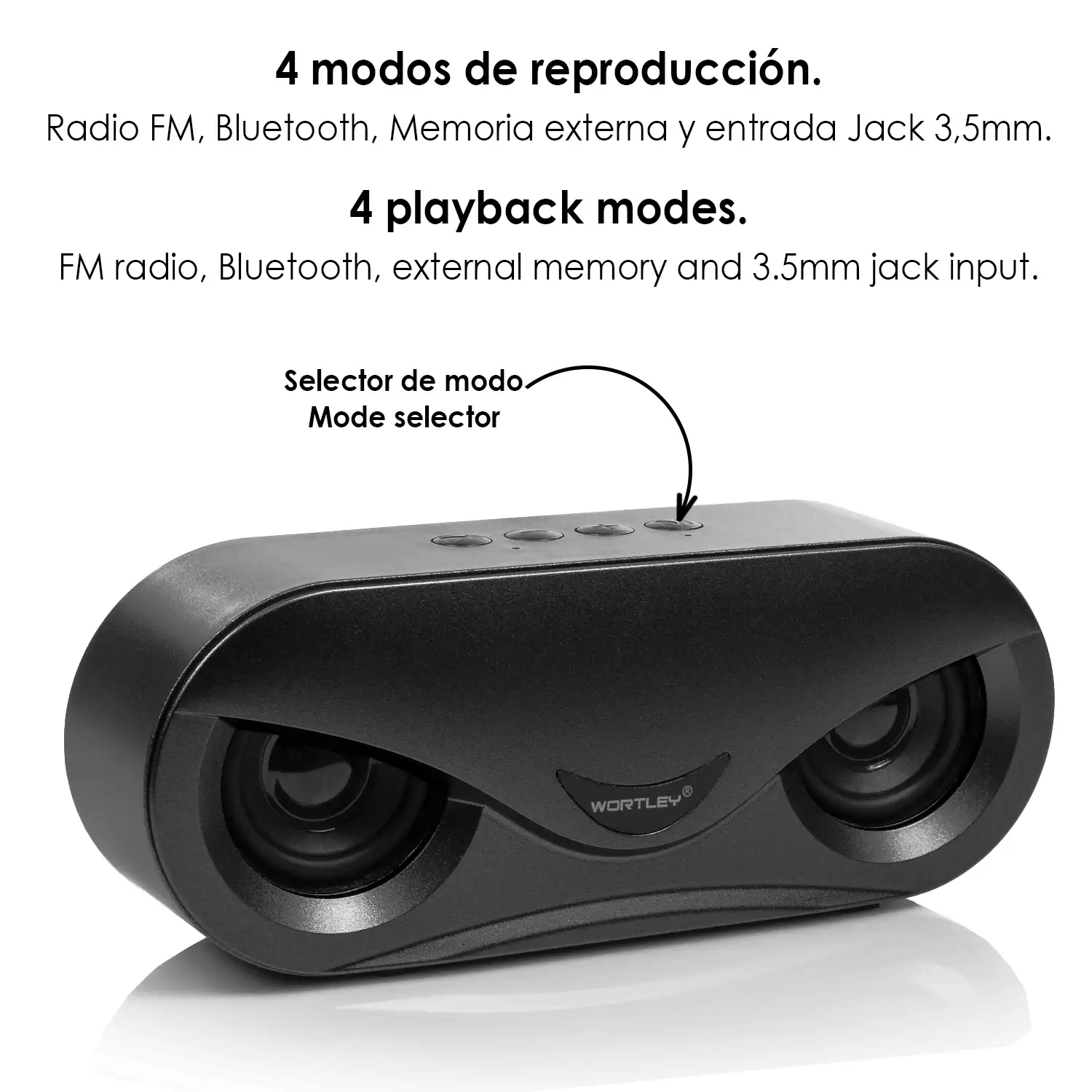 Altavoz M6 Bluetooth 5.0. Entrada USB, tarjeta micro SD y jack 3.5.