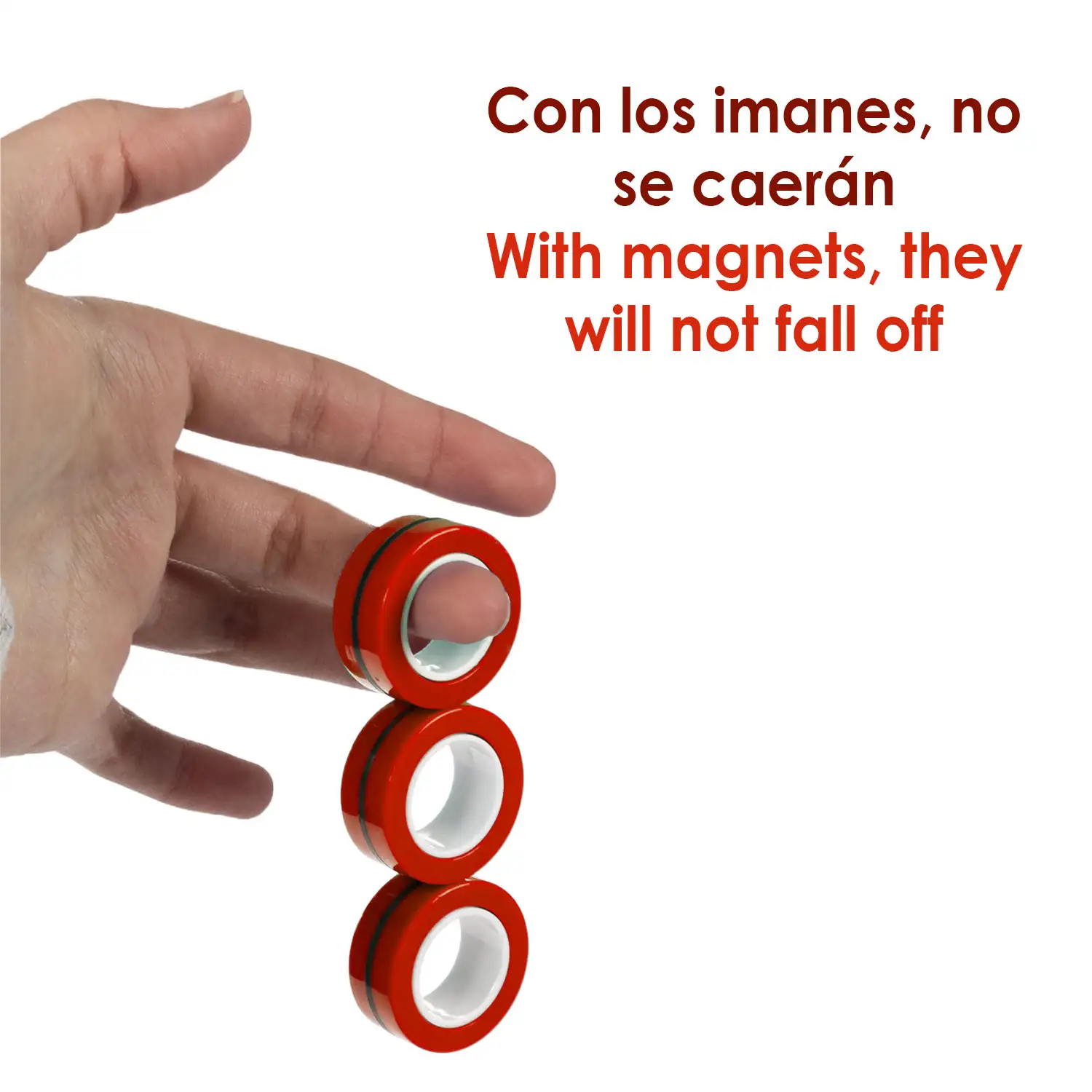 Magnetic Fidget Rings, anillos magnéticos. Juguete antiestrés, ansiedad, concentración.