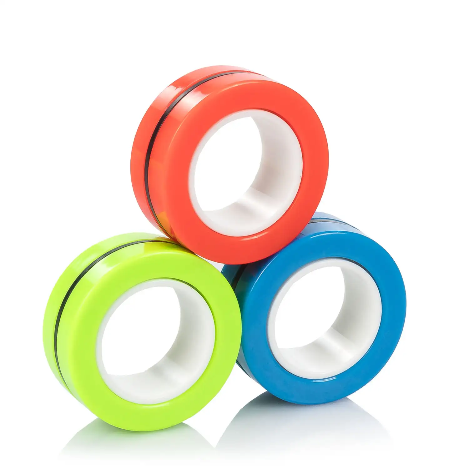 Magnetic Fidget Rings, anillos magnéticos multicolor. Juguete antiestrés, ansiedad, concentración.