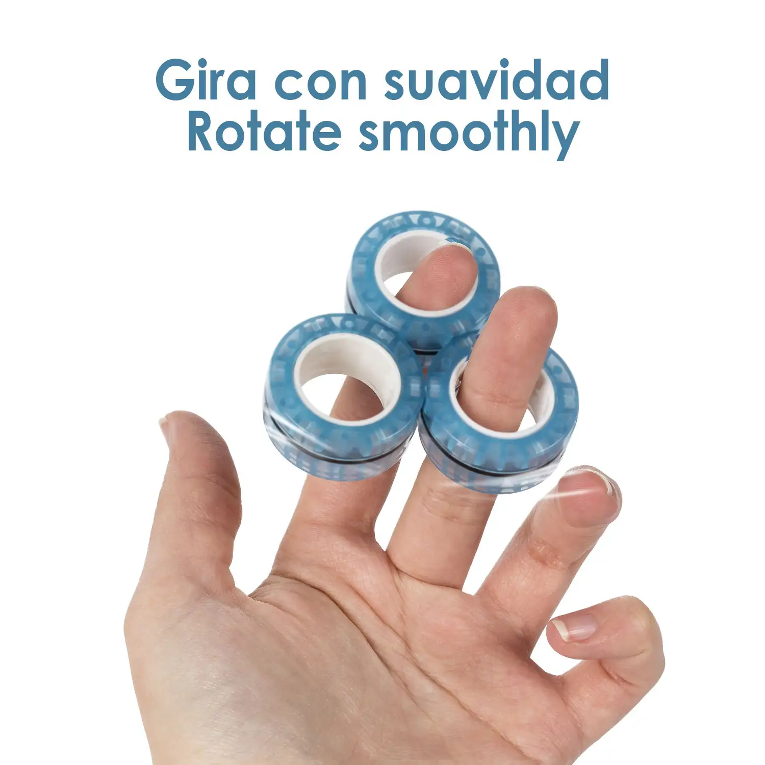 Magnetic Fidget Glow Rings, anillos magnéticos, brillan en la oscuridad. Juguete antiestrés, ansiedad, concentración.