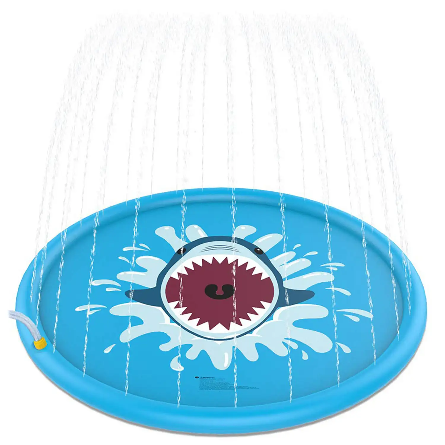 Splash Pad. Juguete inflable con aspersor de agua para jugar. 170cm de diámetro. Diseño tiburón.