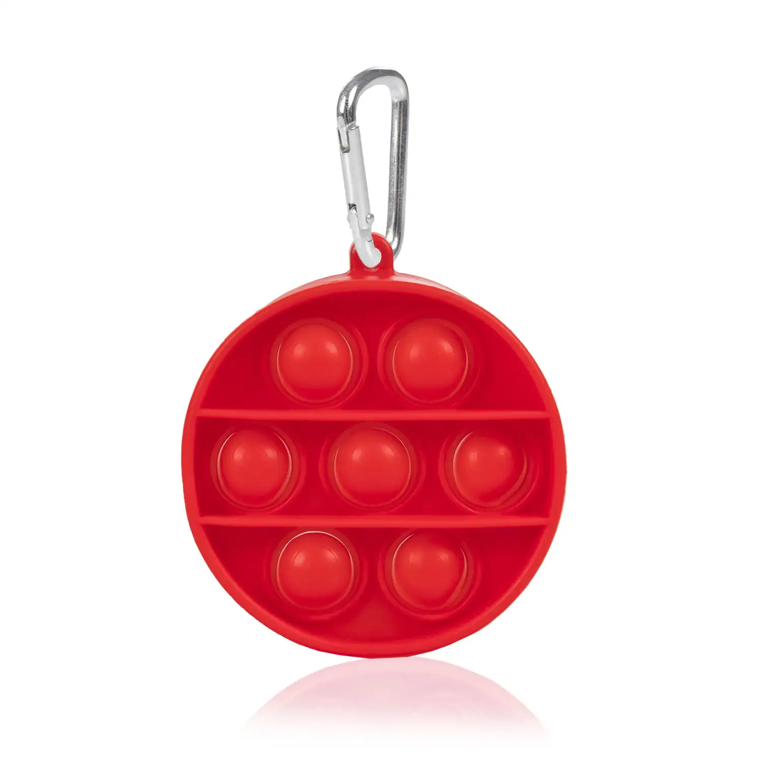 Mini Bubble Pop It juguete sensitivo desestresante, burbujas de silicona para apretar y pulsar. Diseño redondo con llavero.