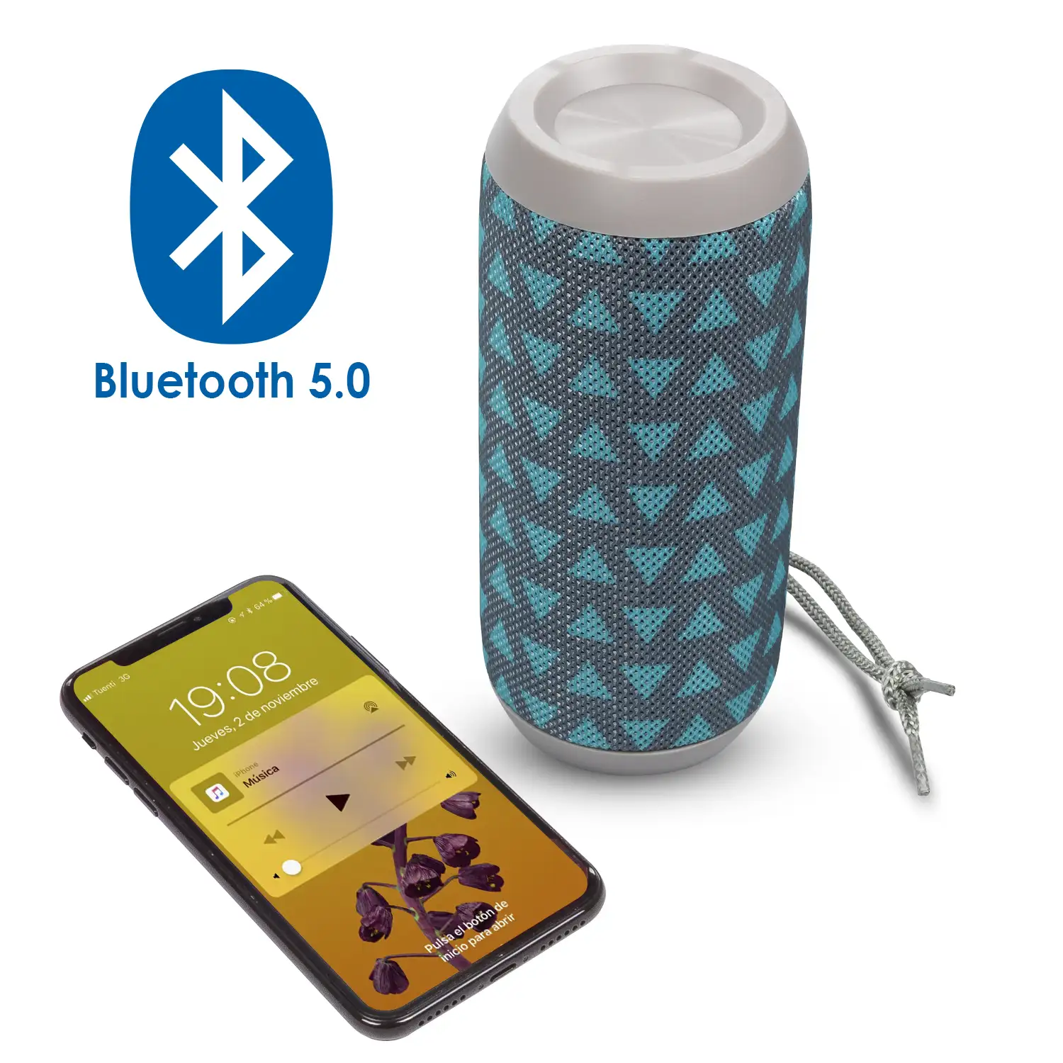 Altavoz A117 Bluetooth portátil. Lector USB, micro SD, radio FM y manos libres. Entrada auxiliar jack 3,5mm.