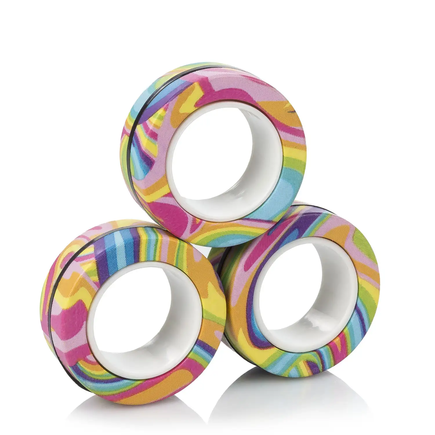 Magnetic Fidget Rings, anillos magnéticos de diseño exclusivo. Juguete antiestrés, ansiedad, concentración.