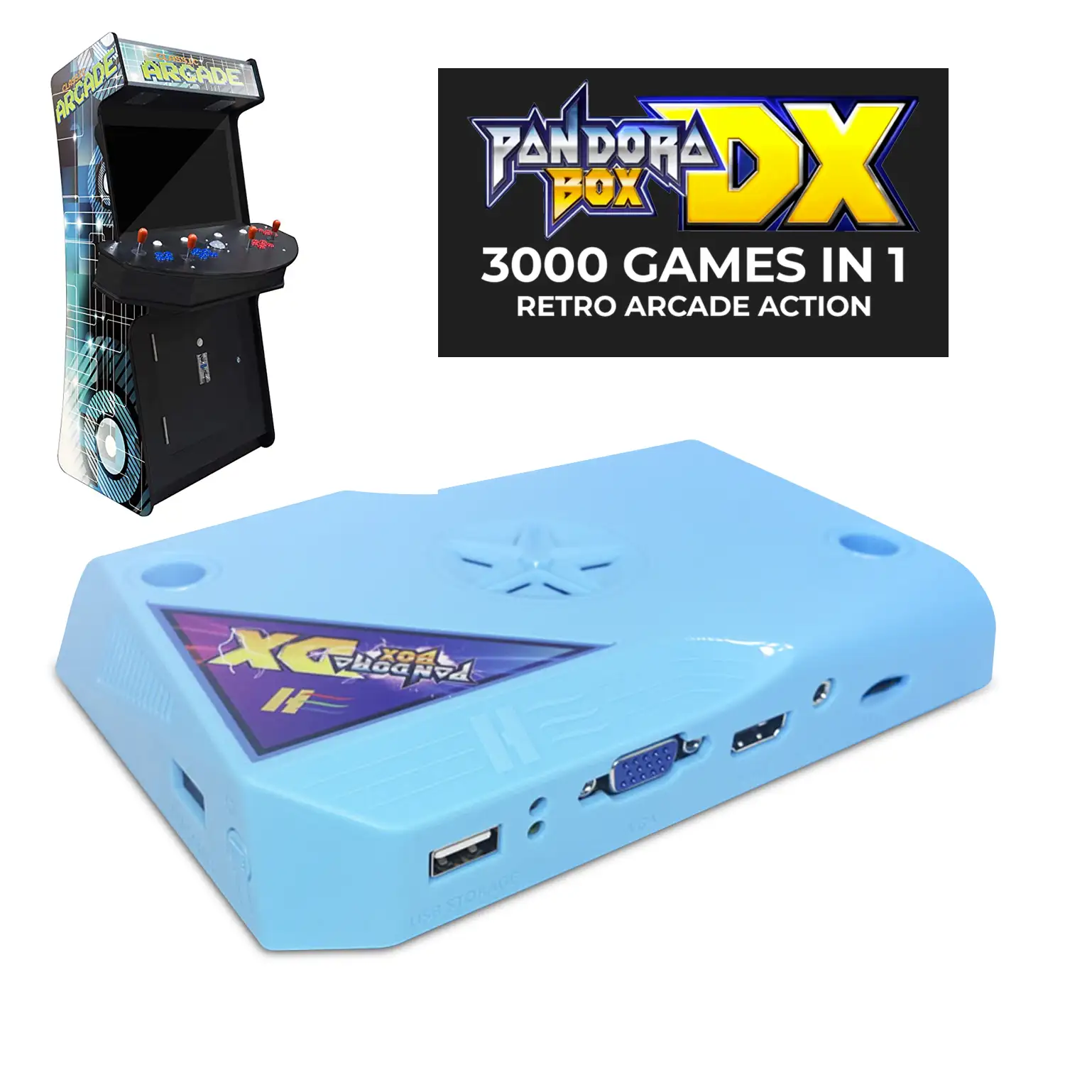 Pandoras Box DX Arcade Jamma Version. 3000 juegos, salida HDMI, JAMMA y VGA. HD720P. Para máquinas recreativas con conexión Jamma.