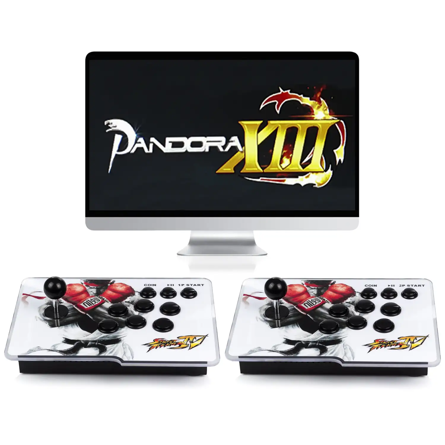 Pandoras Box 13, 2 joysticks, con 5568 juegos clásicos, en 2D y 3D. Conexión USB/HDMI/VGA. Emulador consola arcade clásica.