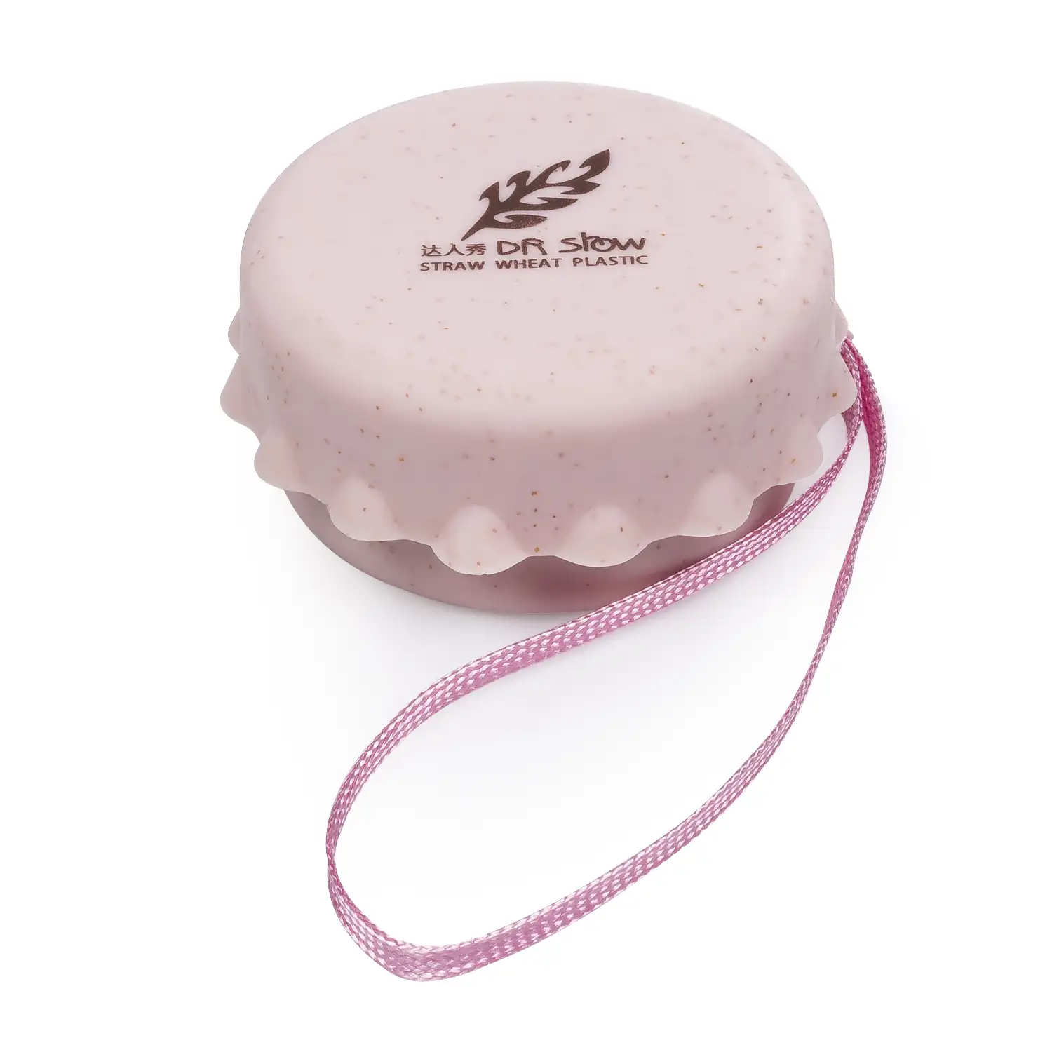 Vaso plegable de fibras naturales 130ml. Fabricado en caña de trigo, con lanyard para colgar.