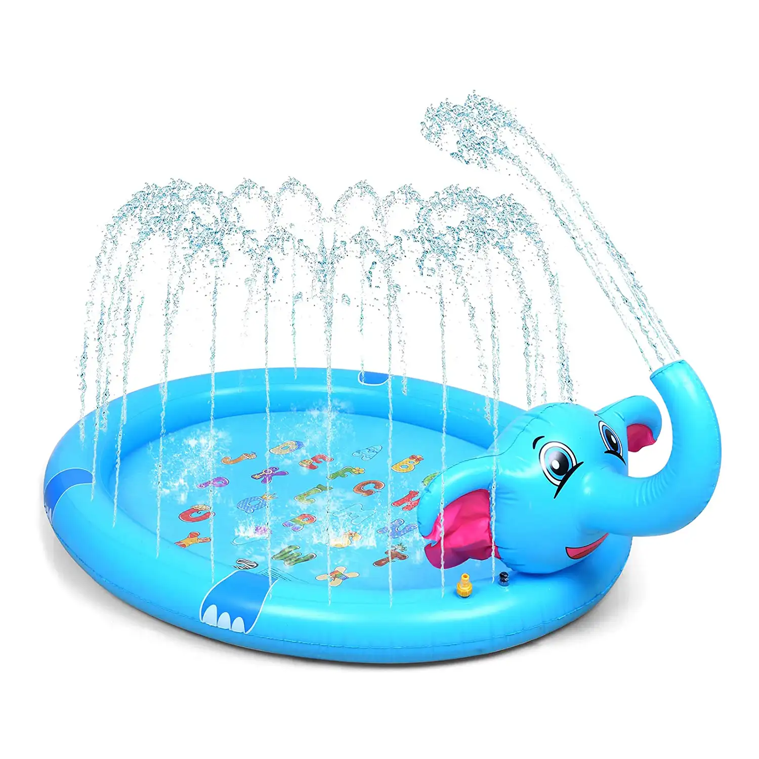 Splash Pad. Juguete inflable y aspersor de agua, divertido juego para niños. 200cm. Diseño elefante con trompa aspersor.